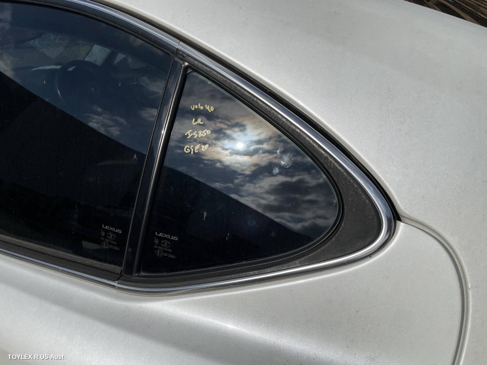 LEXUS IS250/IS250C 2008 Left Rear 1/4 Door Glass IS250/IS350/IS F, GSE20R/GSE21R/USE20R