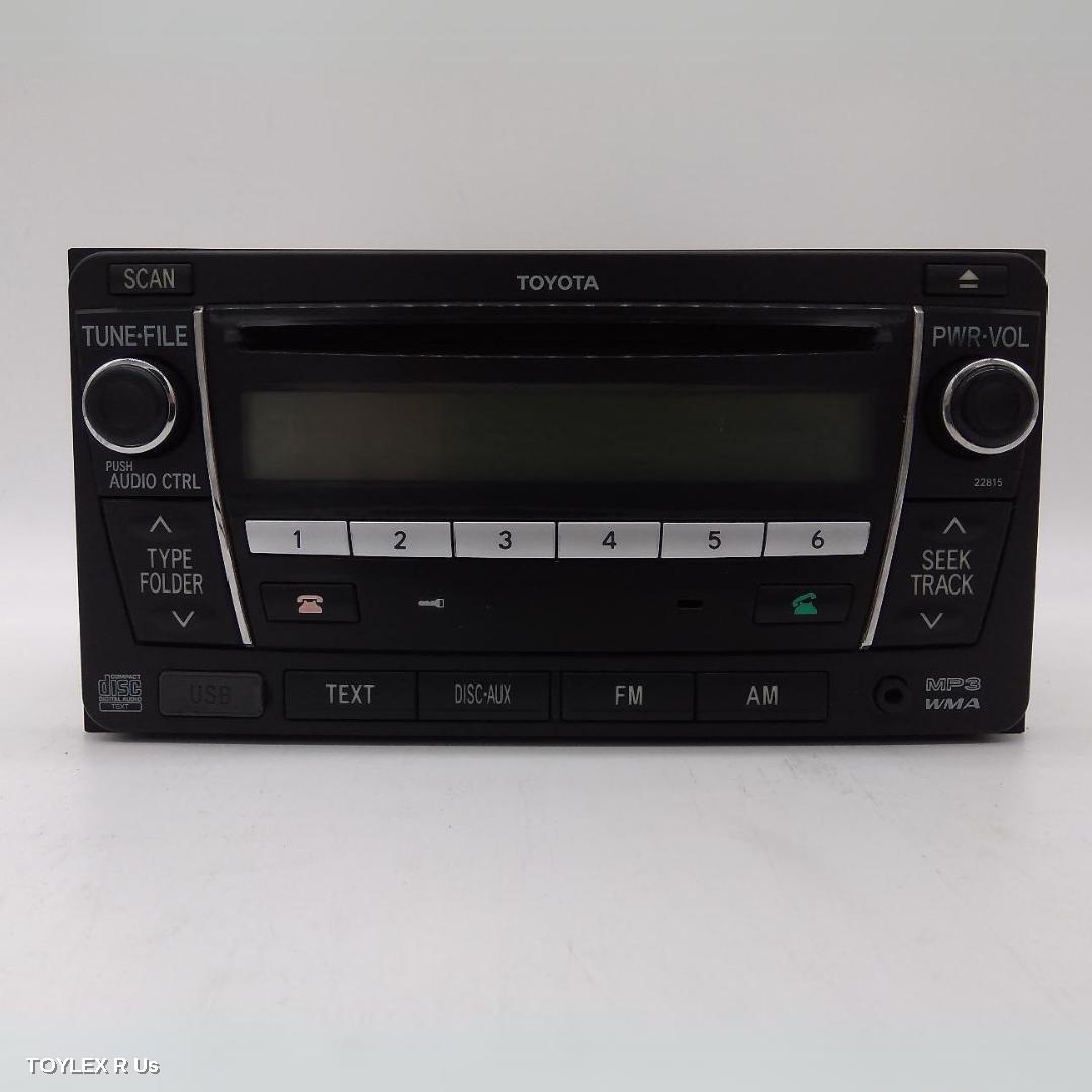 TOYOTA HILUX 2007 Radio/Cd/Dvd/Sat/Tv SINGLE DISC CD PLAYER (P/N ON FACE 22815)