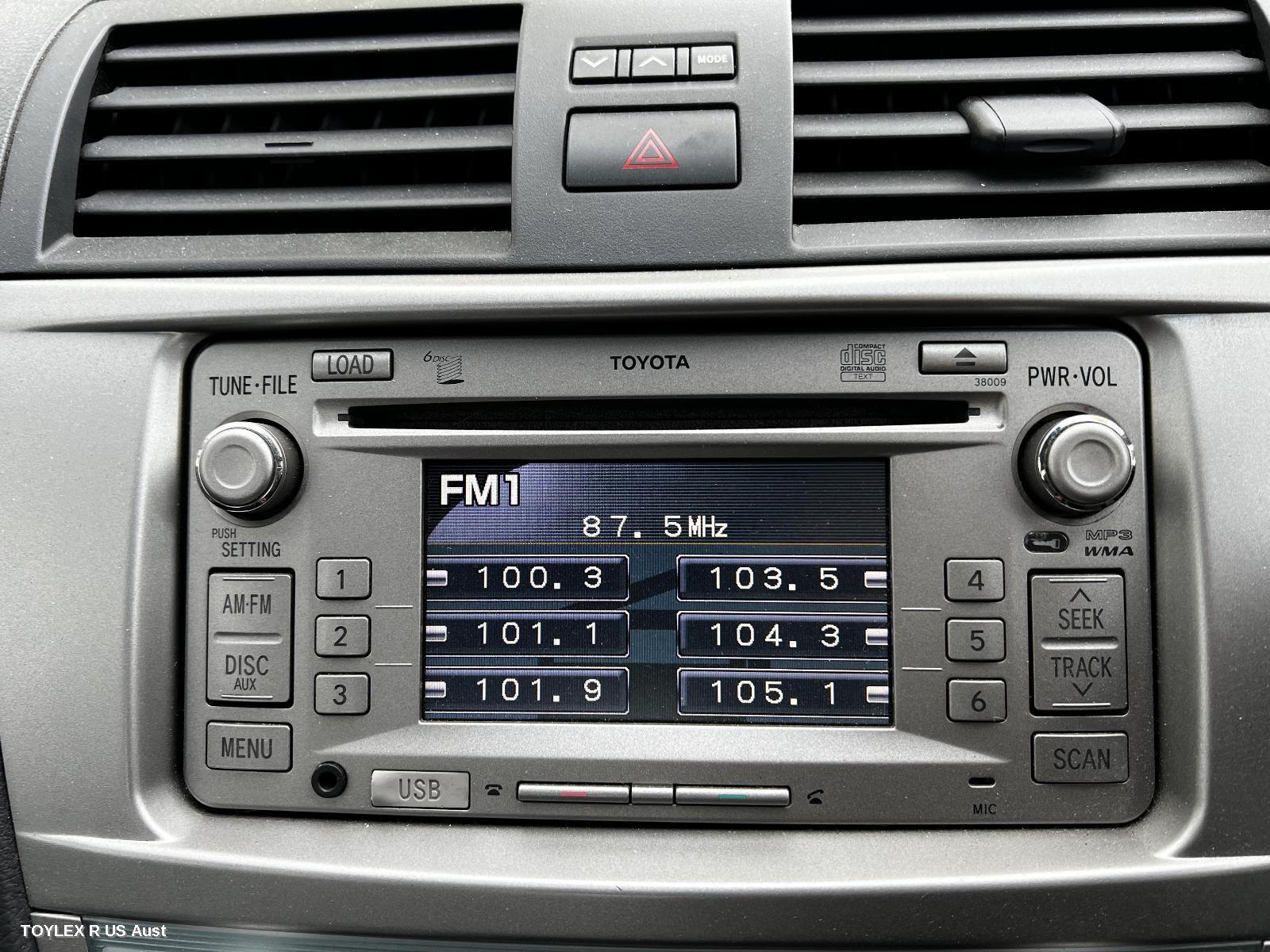 TOYOTA CAMRY 2010 Radio/Cd/Dvd/Sat/Tv CD STACKER-6 DISC, ACV40/AHV40, W/ BLUETOOTH & REVERSE CAMERA TYPE