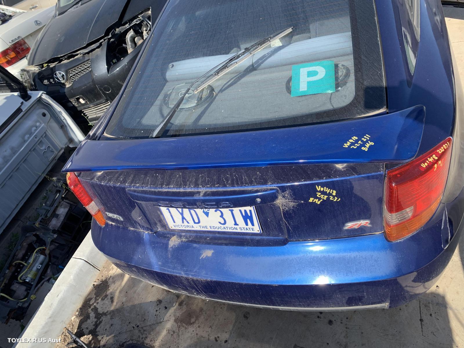 TOYOTA CELICA 2001 Bootlid/Tailgate TAILGATE, ZZT231, SPOILERED TYPE