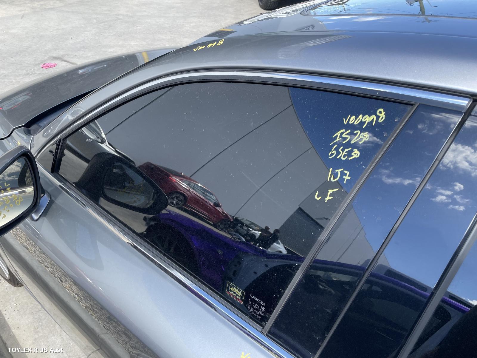 LEXUS IS SERIES 2013 Left Front Door Window XE30