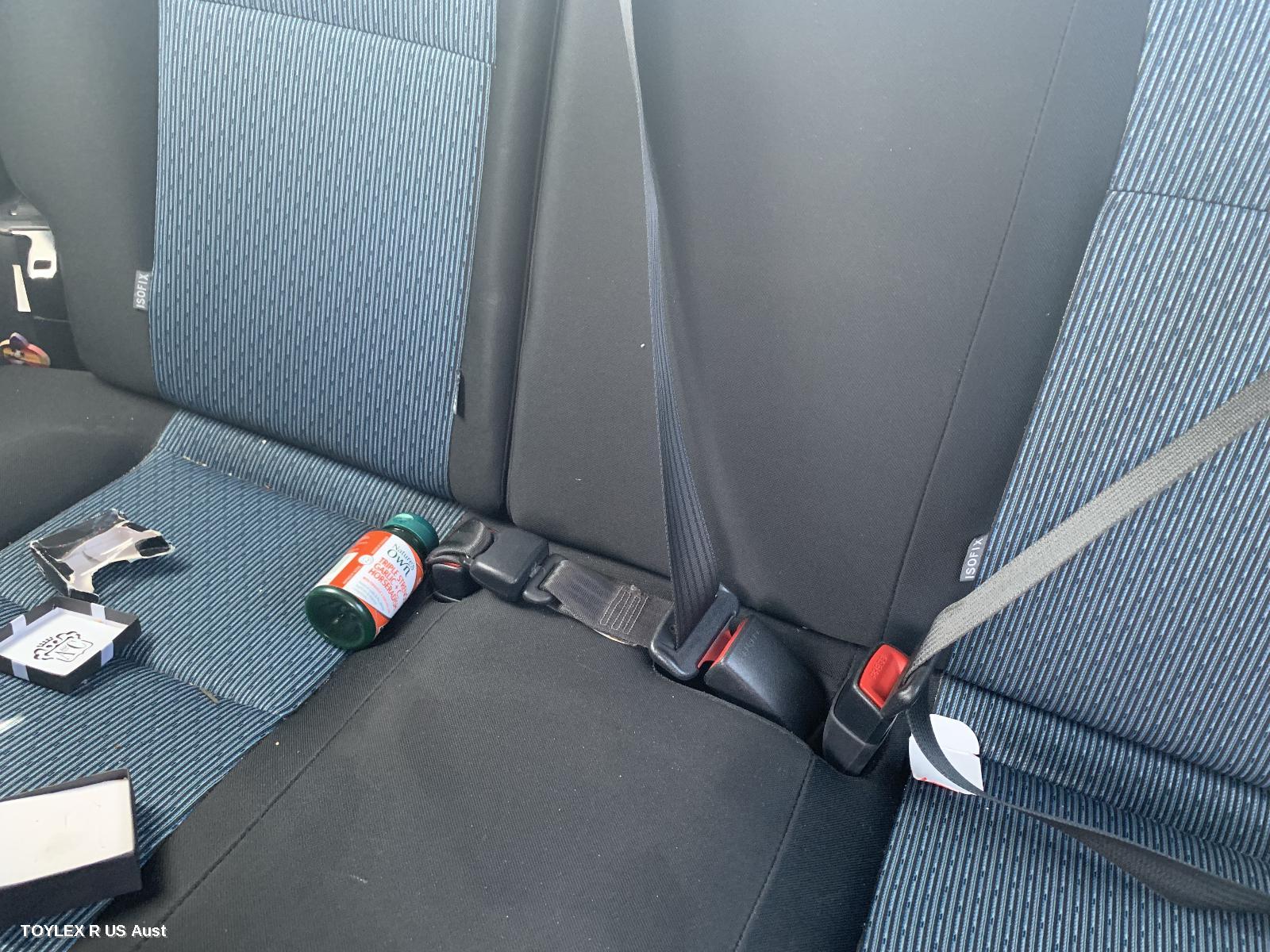 TOYOTA YARIS 2012 Seatbelt/Stalk CENTRE REAR, SEAT BELT ONLY, 3DR/5DR HATCH, NCP13#
