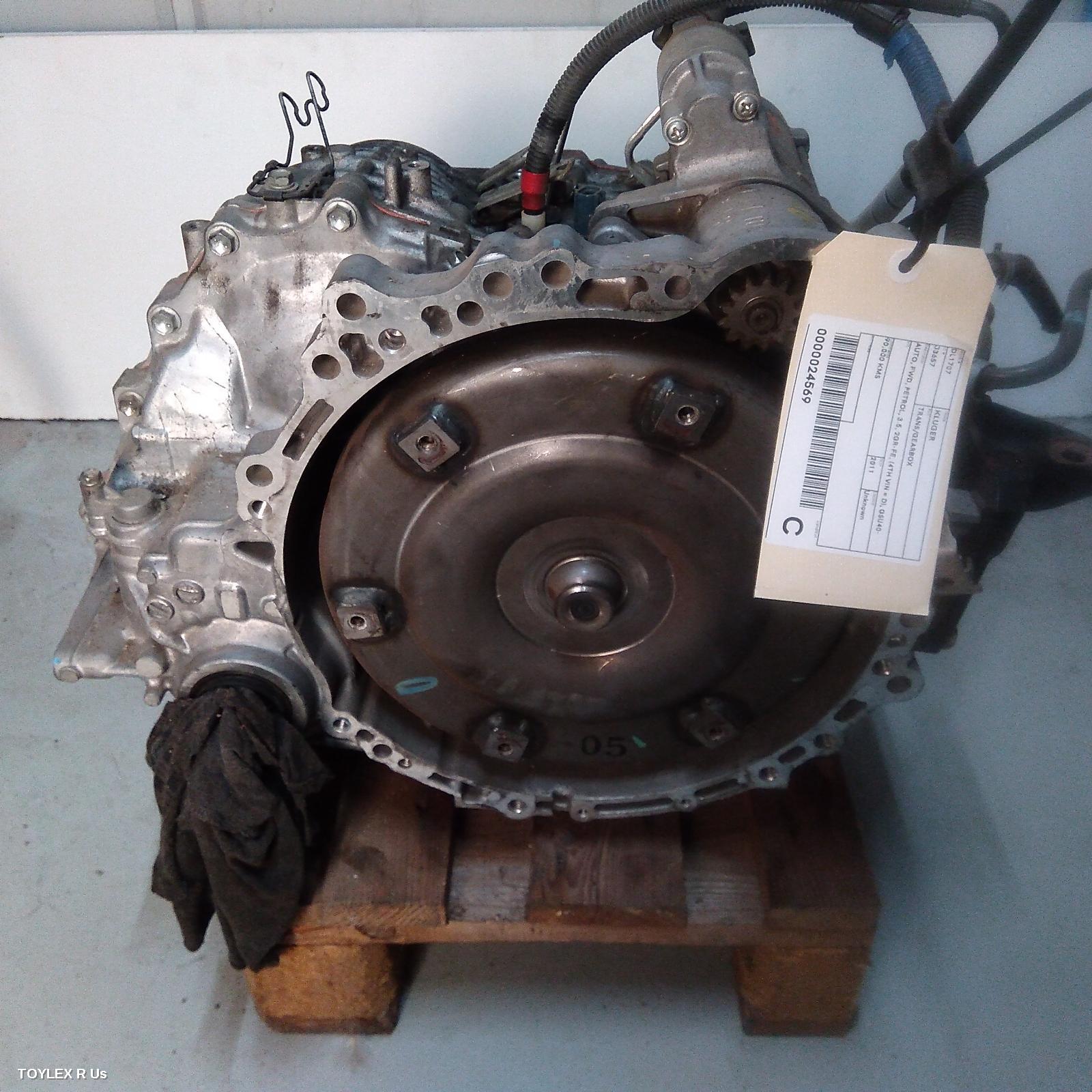 TOYOTA KLUGER 2011 Trans/Gearbox AUTO, FWD, PETROL, 3.5, 2GR-FE, (4TH VIN = D), GSU40-GSU45