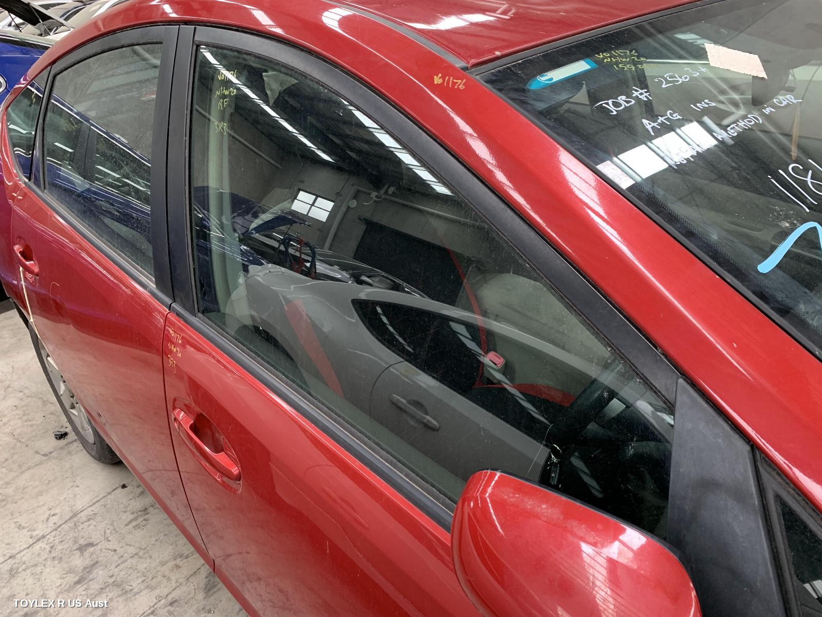 TOYOTA PRIUS 2008 Right Front Door Window NHW20R, POWER