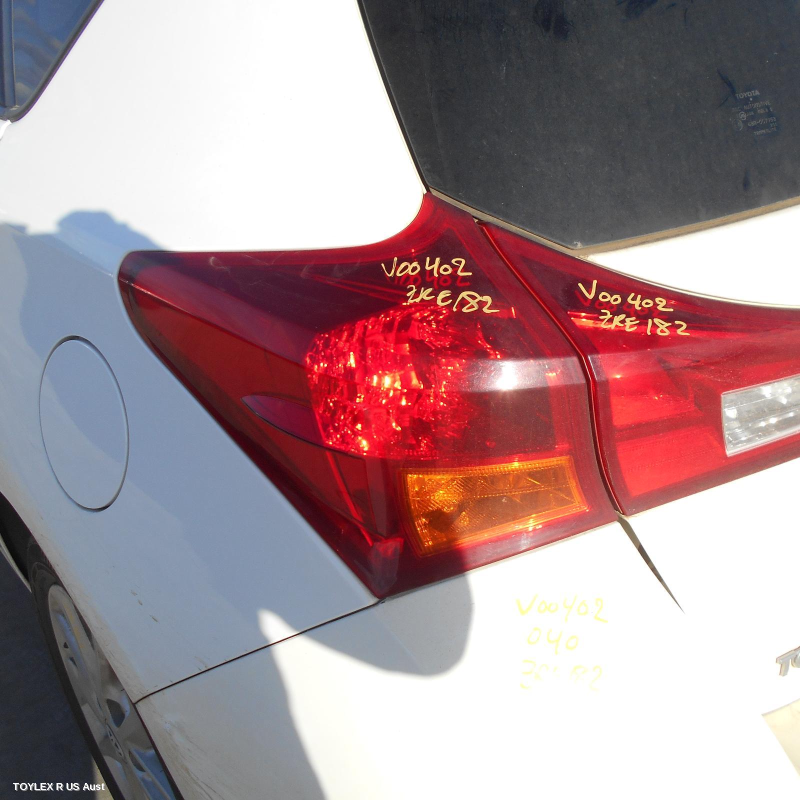 TOYOTA COROLLA 2013 Left Taillight ZRE182R, HATCH