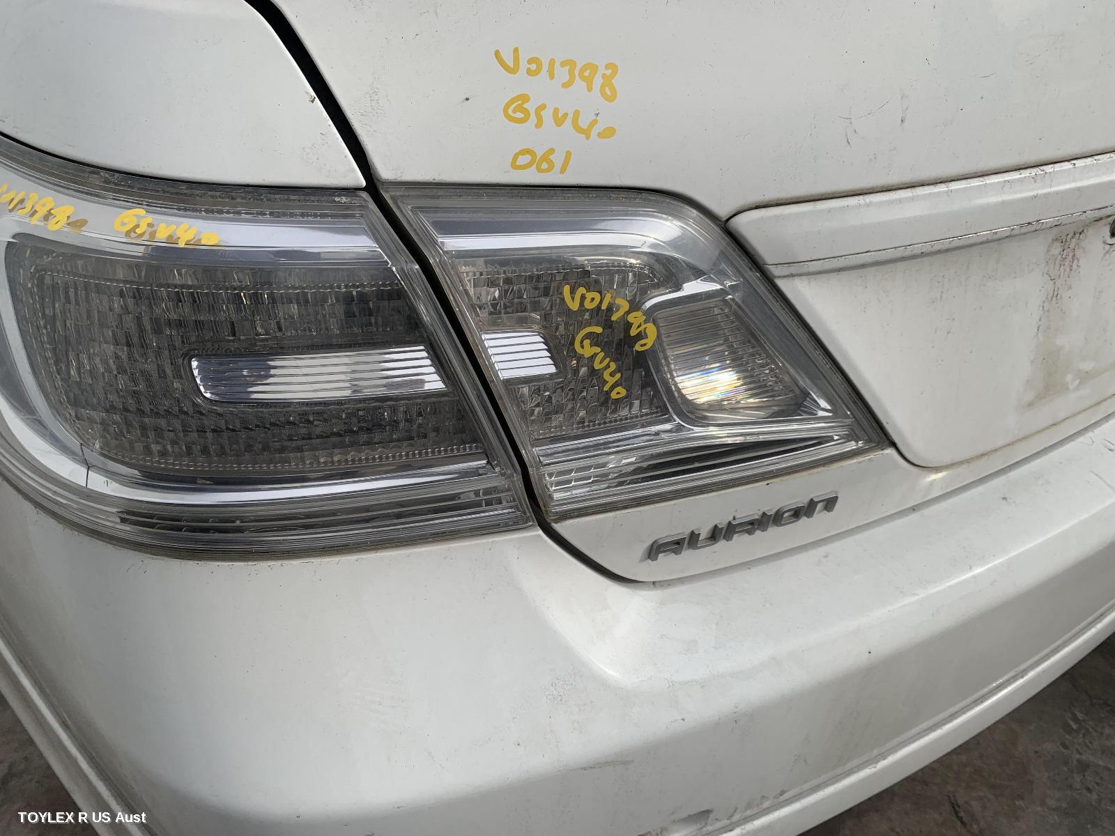 TOYOTA AURION 2010 Rear Garnish BOOTLID LAMP (LH SIDE), SPORTIVO/TOURING/WHITE, GSV40R