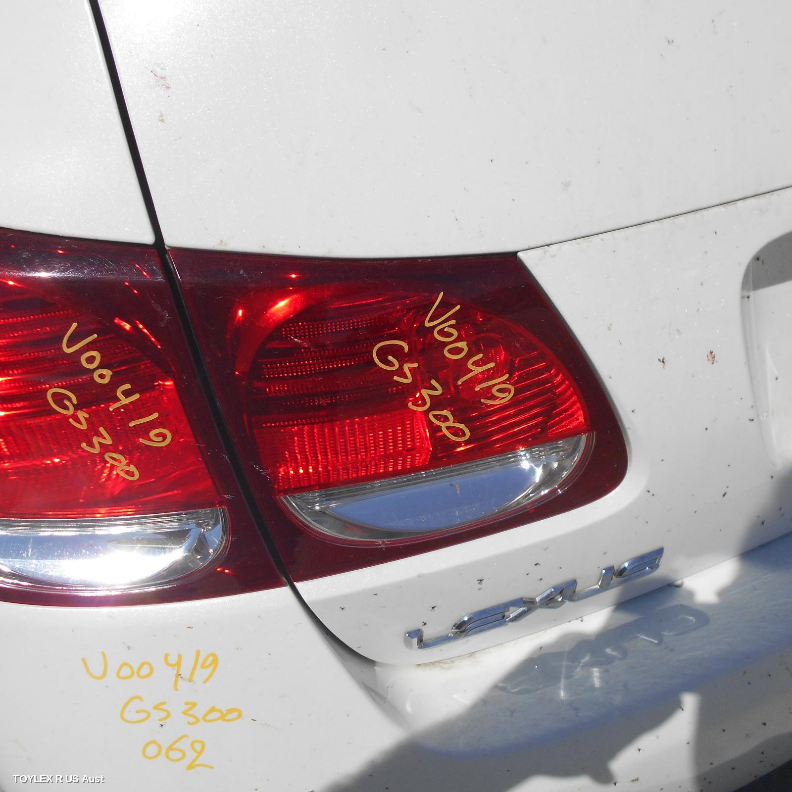 LEXUS GS 2006 Rear Garnish GS300/GS430/GS460, BOOTLID LAMP (LH SIDE), 190 SERIES