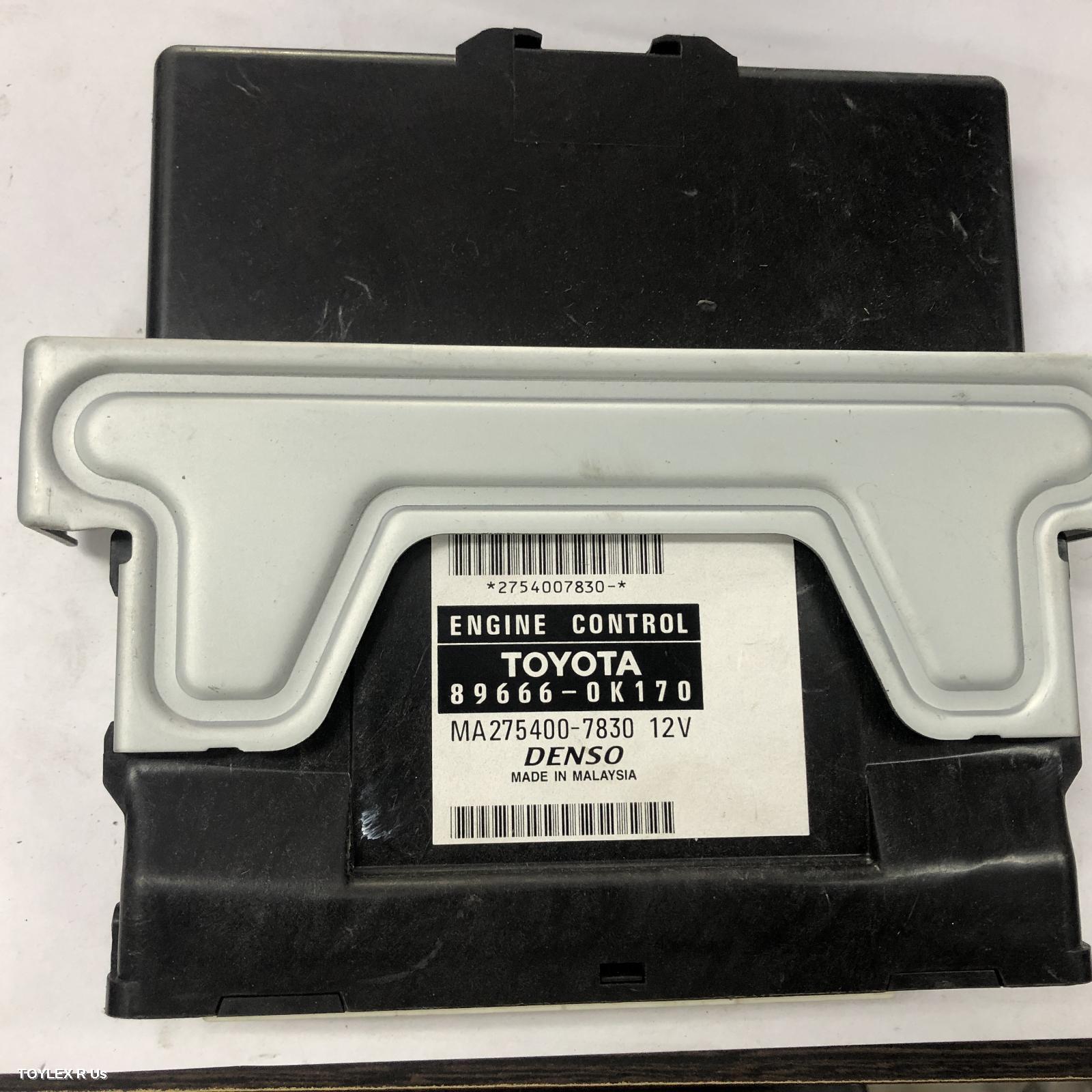TOYOTA HILUX 2010 Ecu ENGINE ECU, 2.7, 2TR-FE, PETROL, MANUAL, P/N 89666-0K170, ECU ONLY
