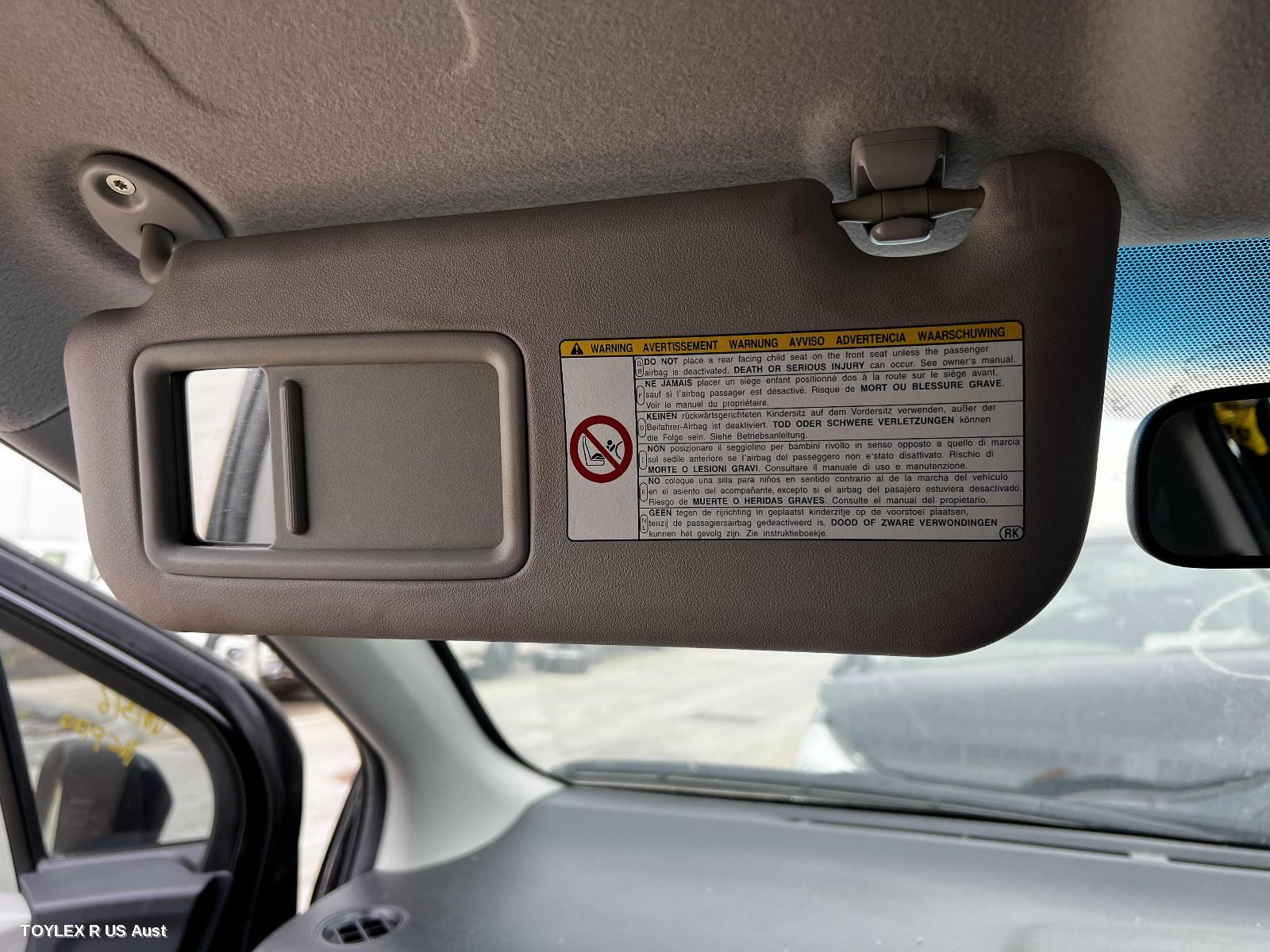 TOYOTA YARIS 2012 Sunvisor NCP13#, LH SIDE