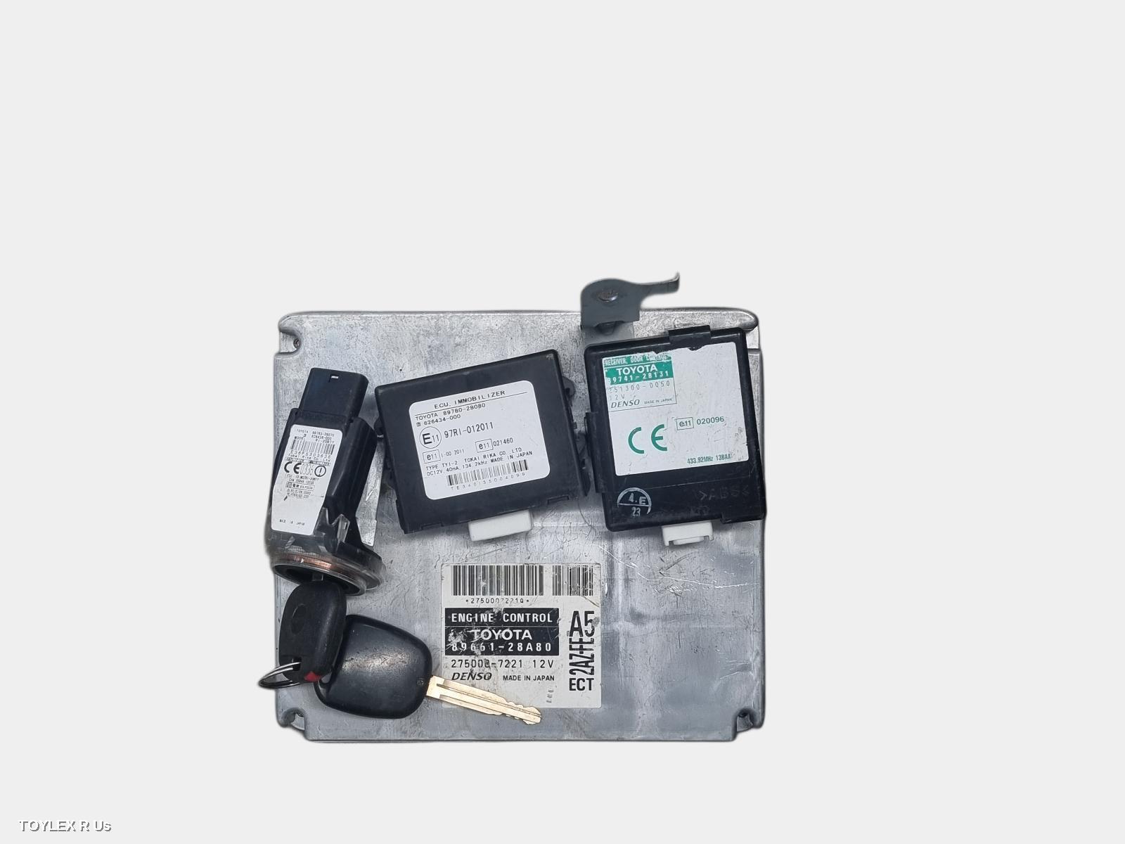 TOYOTA TARAGO 2004 Ecu ENGINE ECU, 2.4, 2AZ-FE, P/N 89661-28A80, SEC SET (ECU/IMM/READER/KEY), ACR30
