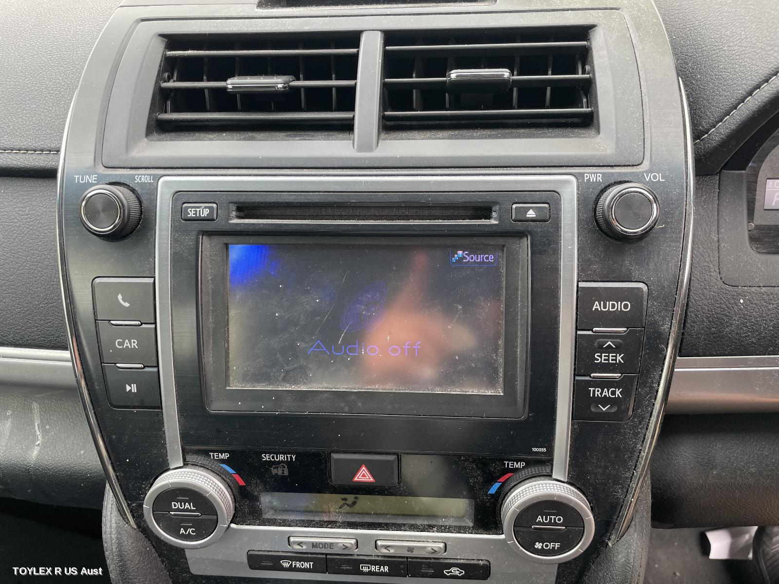 TOYOTA CAMRY 2014 Radio/Cd/Dvd/Sat/Tv 6.1in TOUCHSCREEN (P/N ON FACE 100035), ASV50/AVV50