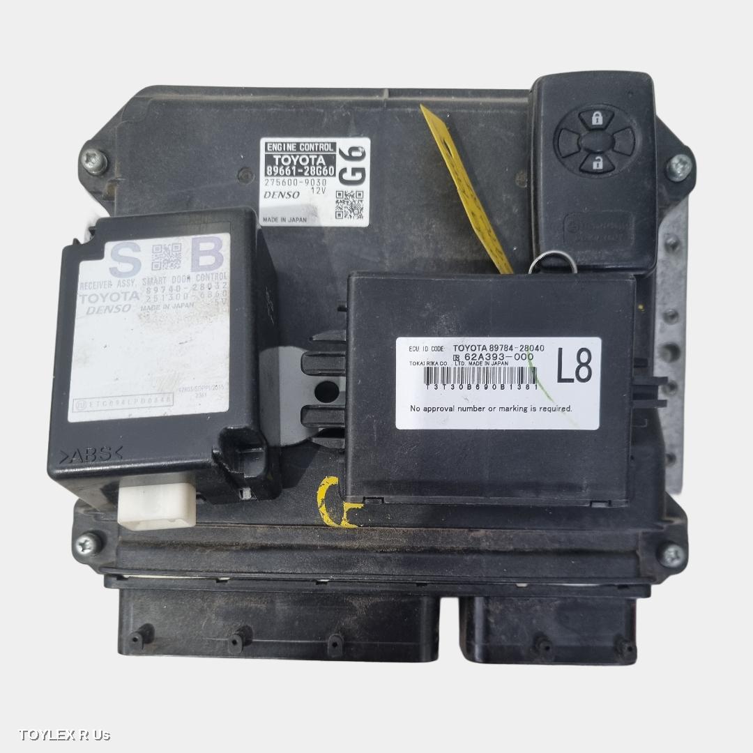 TOYOTA TARAGO 2016 Ecu ENGINE ECU, 2.4, 2AZ-FE, P/N 89661-28G60, SEC SET (ECU/IMM/READER/KEY), ACR50R