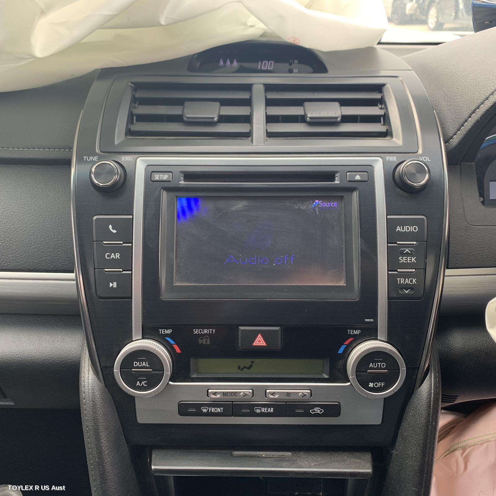 TOYOTA CAMRY 2014 Radio/Cd/Dvd/Sat/Tv CD PLAYER, TOUCH SCREEN, P/N ON FACE 100035, ACV50
