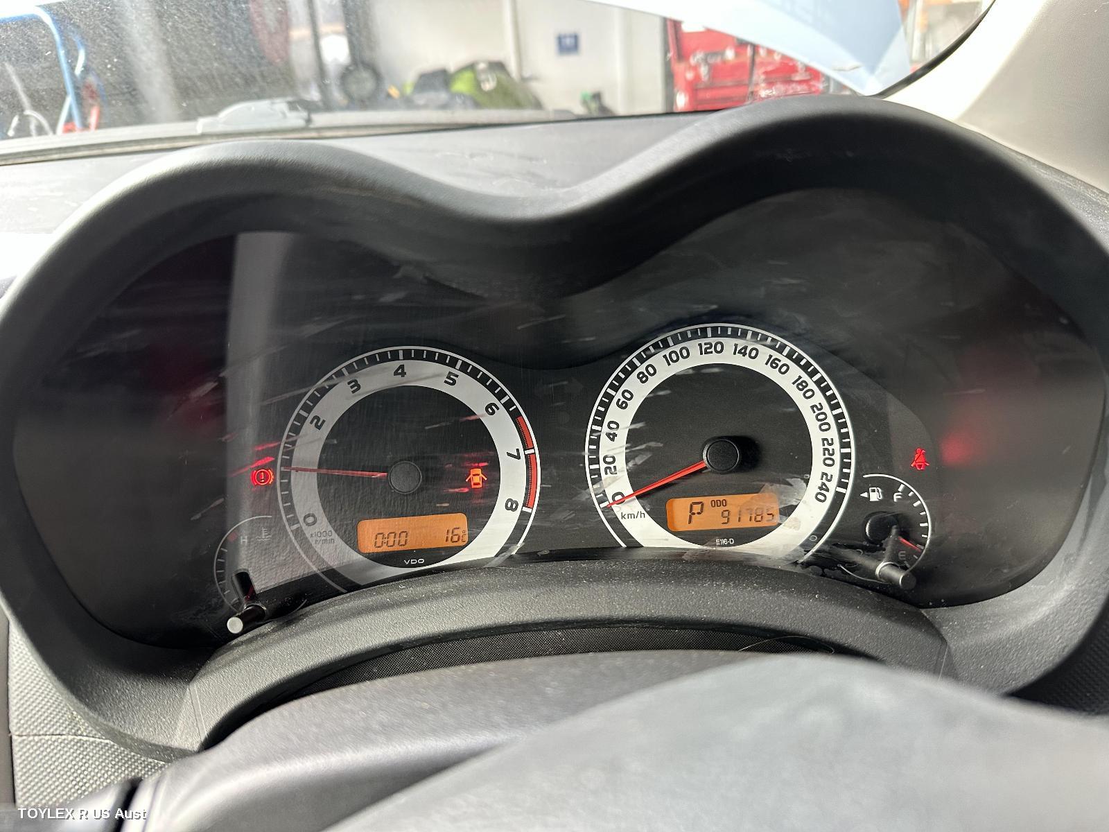 TOYOTA COROLLA 2008 Instrument Cluster AUTO, ZRE152R, HATCH, STANDARD TYPE
