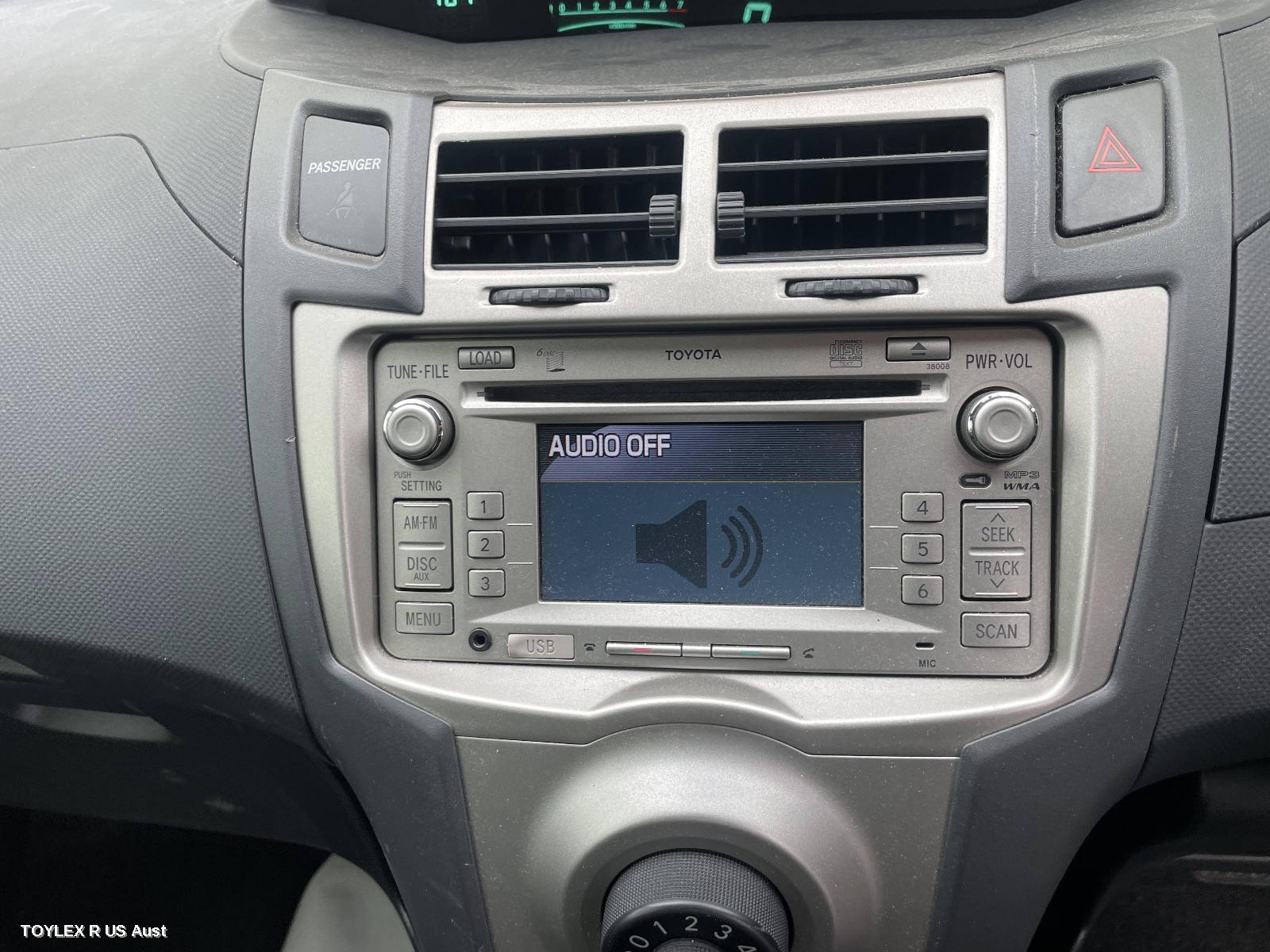 TOYOTA YARIS 2009 Radio/Cd/Dvd/Sat/Tv 6 DISC CD STACKER (P/N ON FACE 38008), NCP9#