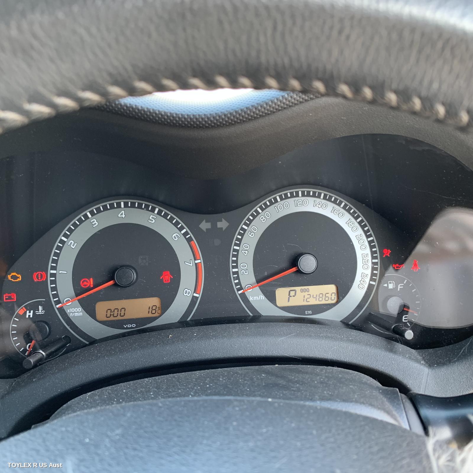 TOYOTA COROLLA 2011 Instrument Cluster AUTO, ZRE152R, HATCH, STANDARD TYPE