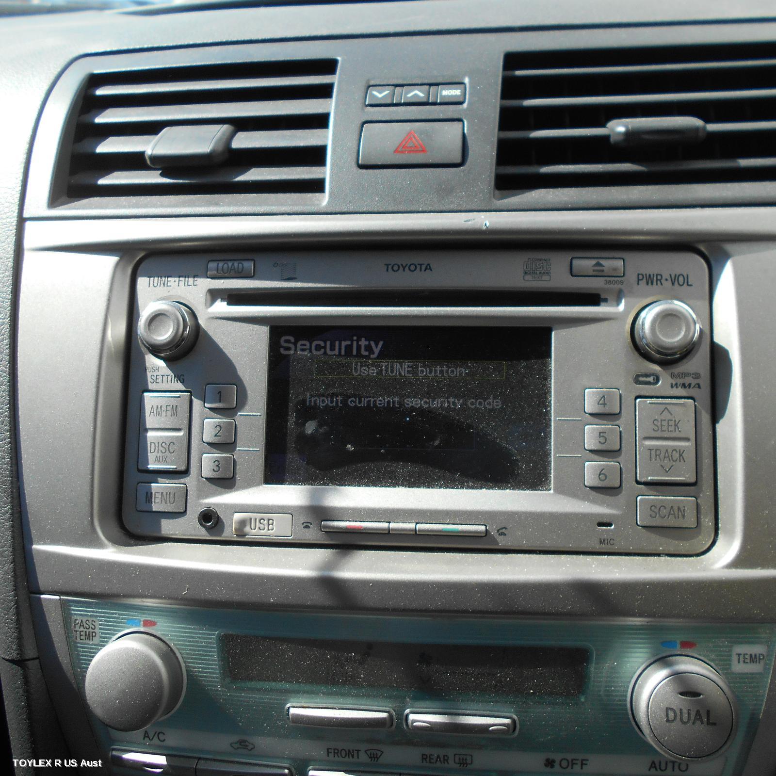 TOYOTA CAMRY 2011 Radio/Cd/Dvd/Sat/Tv CD STACKER-6 DISC, ACV40, W/ BLUETOOTH & REVERSE CAMERA TYPE