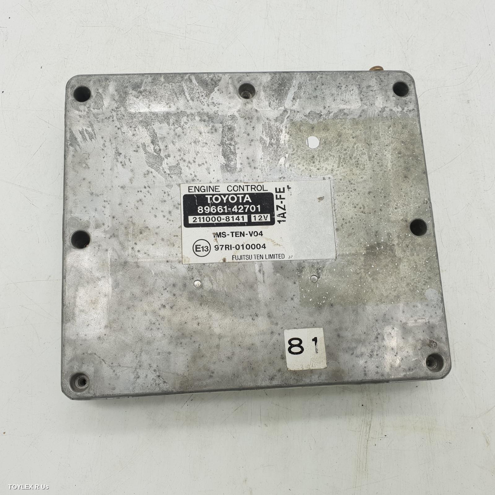TOYOTA RAV4 2001 Ecu ENGINE ECU, 2.0, 1AZ-FE, AUTO T/M, P/N 89661-42700, ECU ONLY, ACA2#R, 07/00-10/03 (AUS ONLY)