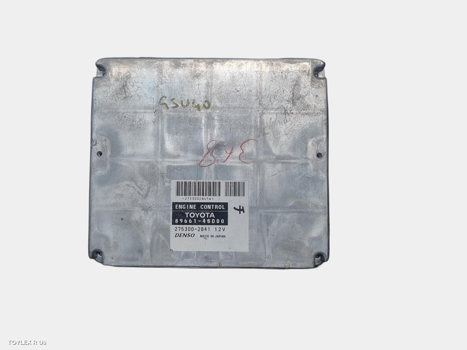 TOYOTA KLUGER 2009 Ecu GSU40, ENGINE ECU, 3.5, 2GR-FE, PETROL, P/N 8966148D00, ECU ONLY