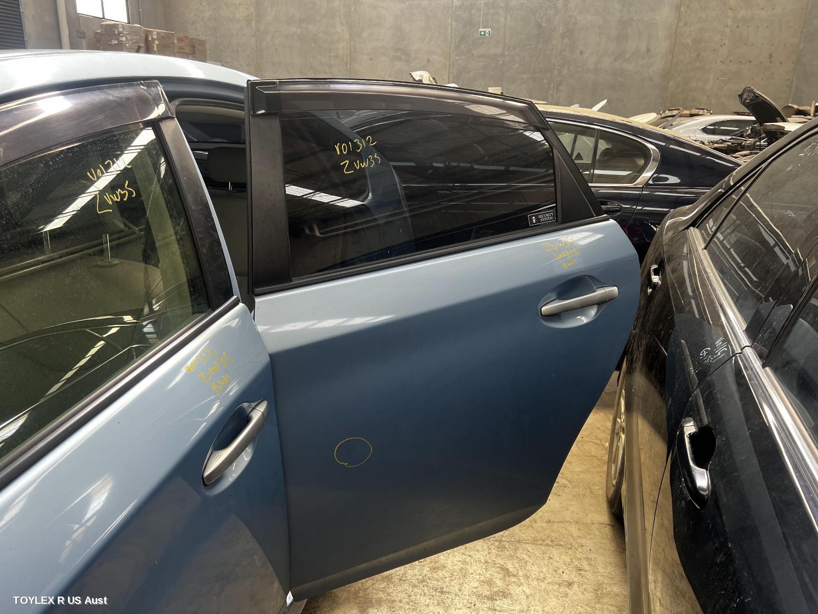 TOYOTA PRIUS 2012 Left Rear Door/Sliding ZVW30R, 0709-12/15