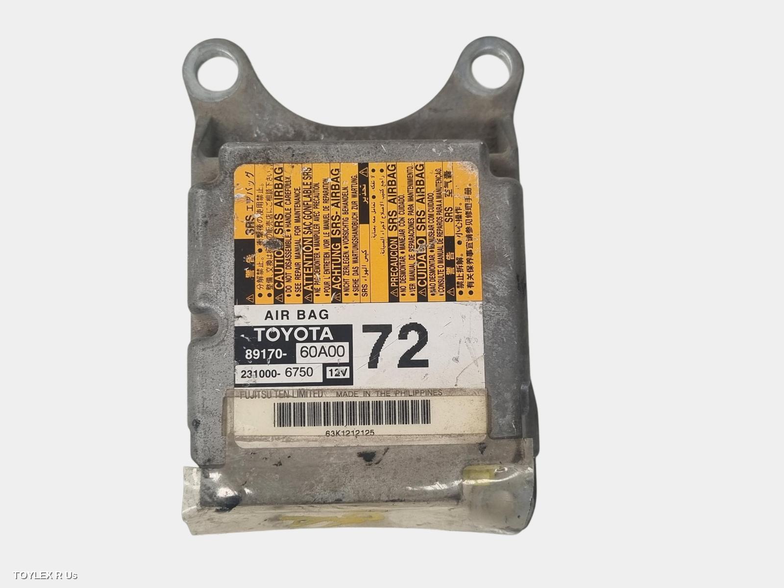 TOYOTA LANDCRUISER 2016 Airbag Module/Sensor 76/78/79 SERIES, MODULE P/N 8917060A00