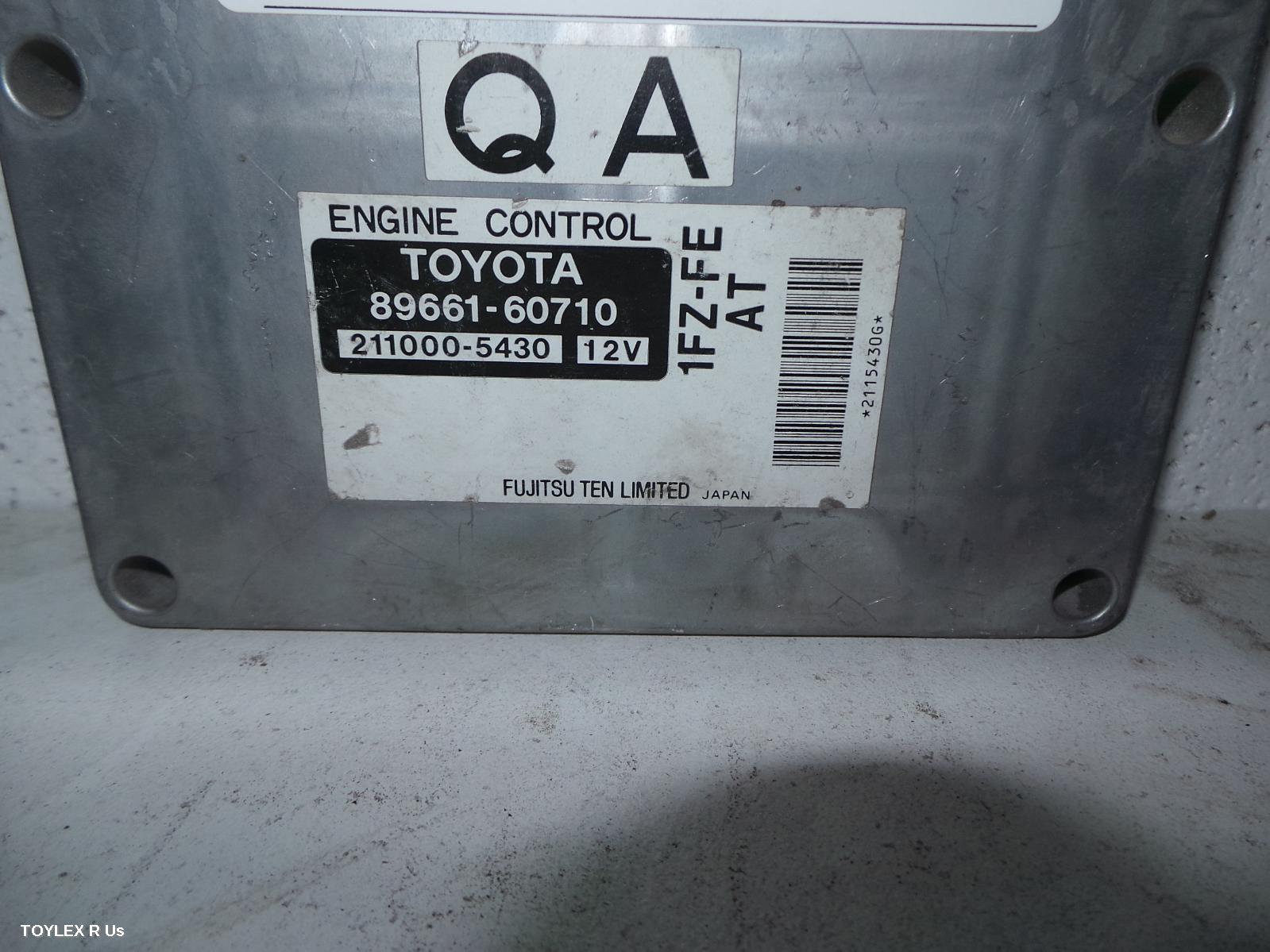 TOYOTA LANDCRUISER 2002 Ecu 100 SERIES, ENGINE ECU, 4.5, PETROL, ECU ONLY