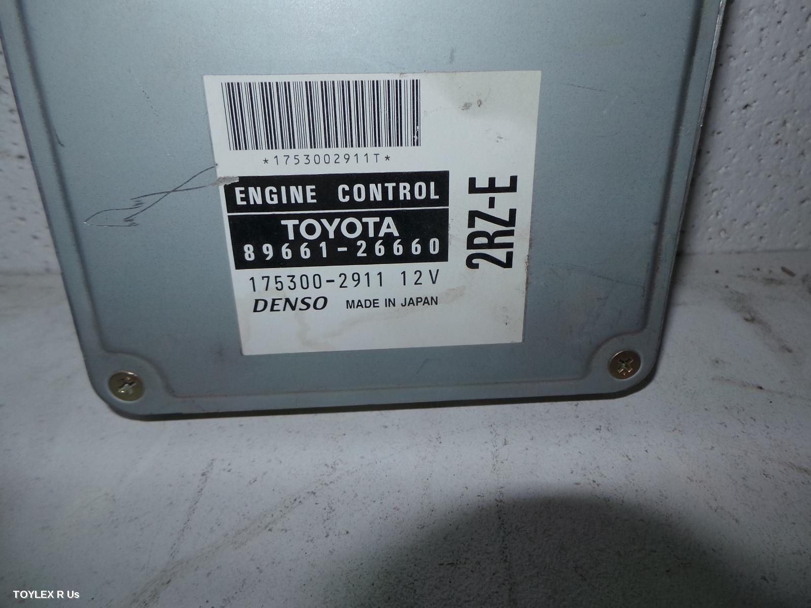 TOYOTA HIACE 2001 Ecu ENGINE ECU, 2.4, PETROL, ECU ONLY, LH/RZH10#