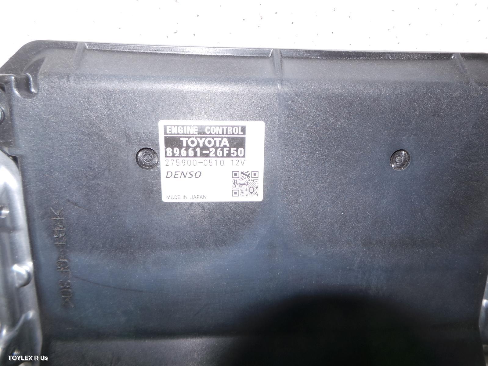TOYOTA HIACE 2010 Ecu ENGINE ECU, 3.0, 1KD-FTV, DIESEL, P/N 89661-26F50, ECU ONLY, KDH