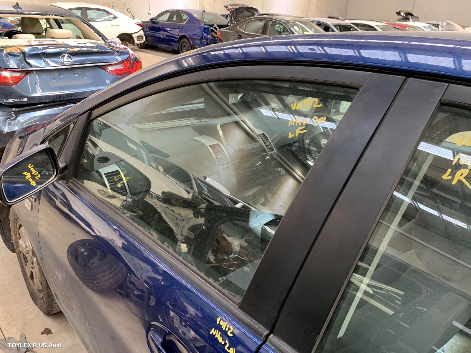 TOYOTA PRIUS 2008 Left Front Door Window NHW20R, POWER