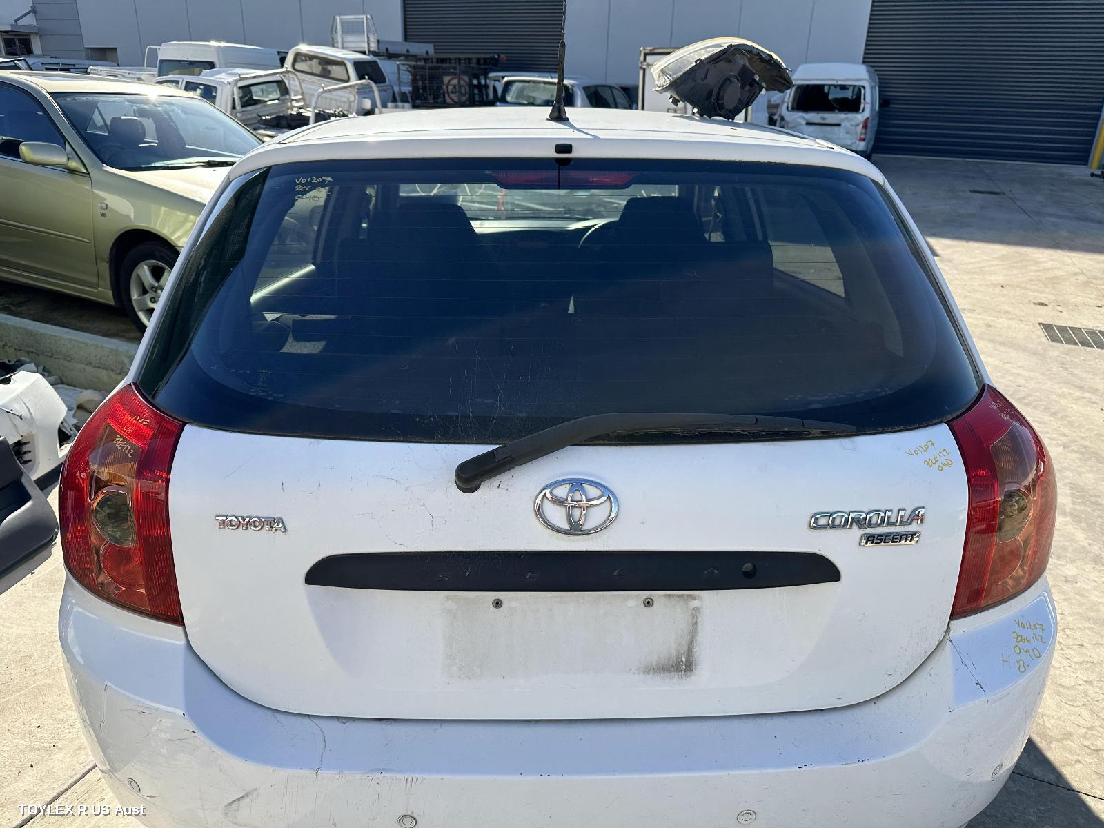 TOYOTA COROLLA 2006 Bootlid/Tailgate TAILGATE, ZZE122 (JAPAN-VIN JTD), HATCH, NON SPOILER TYPE