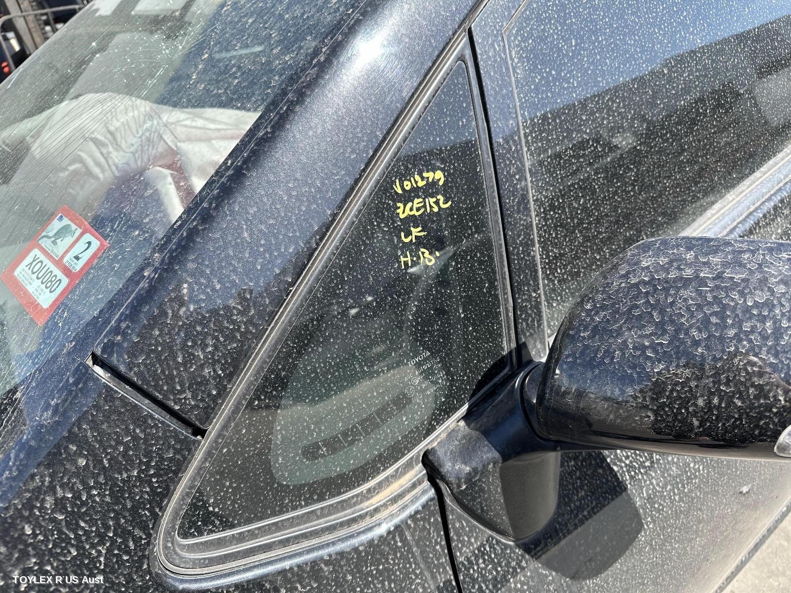 TOYOTA COROLLA 2010 Left Front 1/4 Door Glass ZRE152R, IN BODY, HATCH