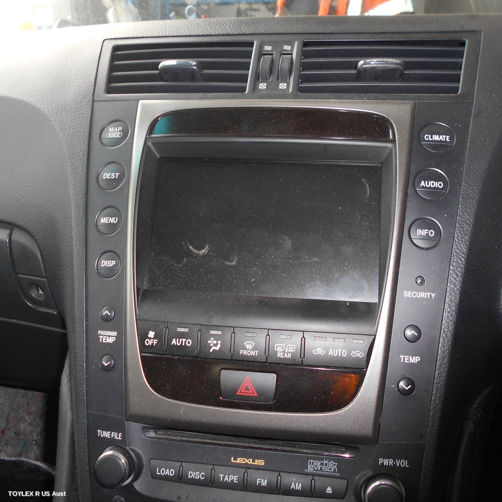 LEXUS GS 2007 Radio/Cd/Dvd/Sat/Tv 190 SERIES