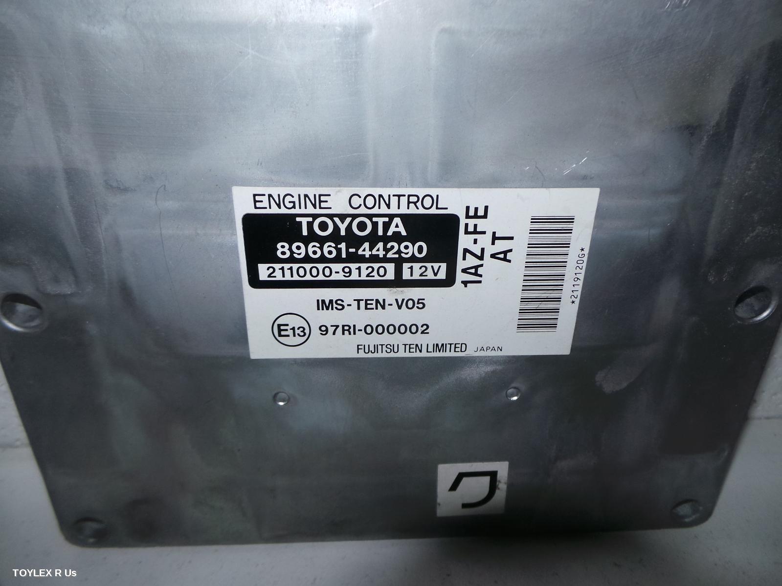 TOYOTA AVENSIS 2001 Ecu ENGINE ECU, 2.0, 1AZ-FE, PETROL, ECU ONLY, ACM20R