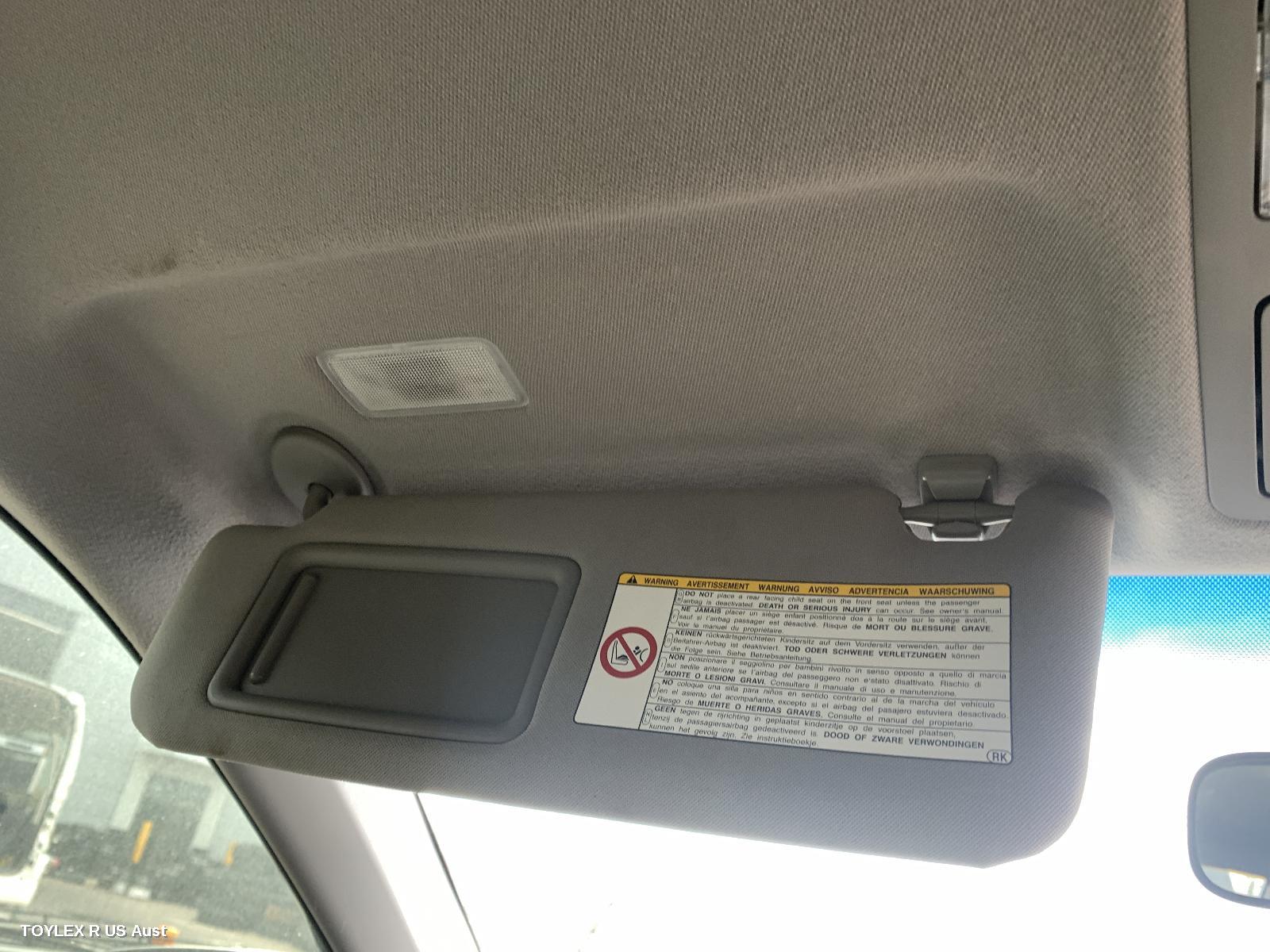 TOYOTA CAMRY 2017 Sunvisor ASV50/AVV50, LH SIDE, W/ LAMP TYPE