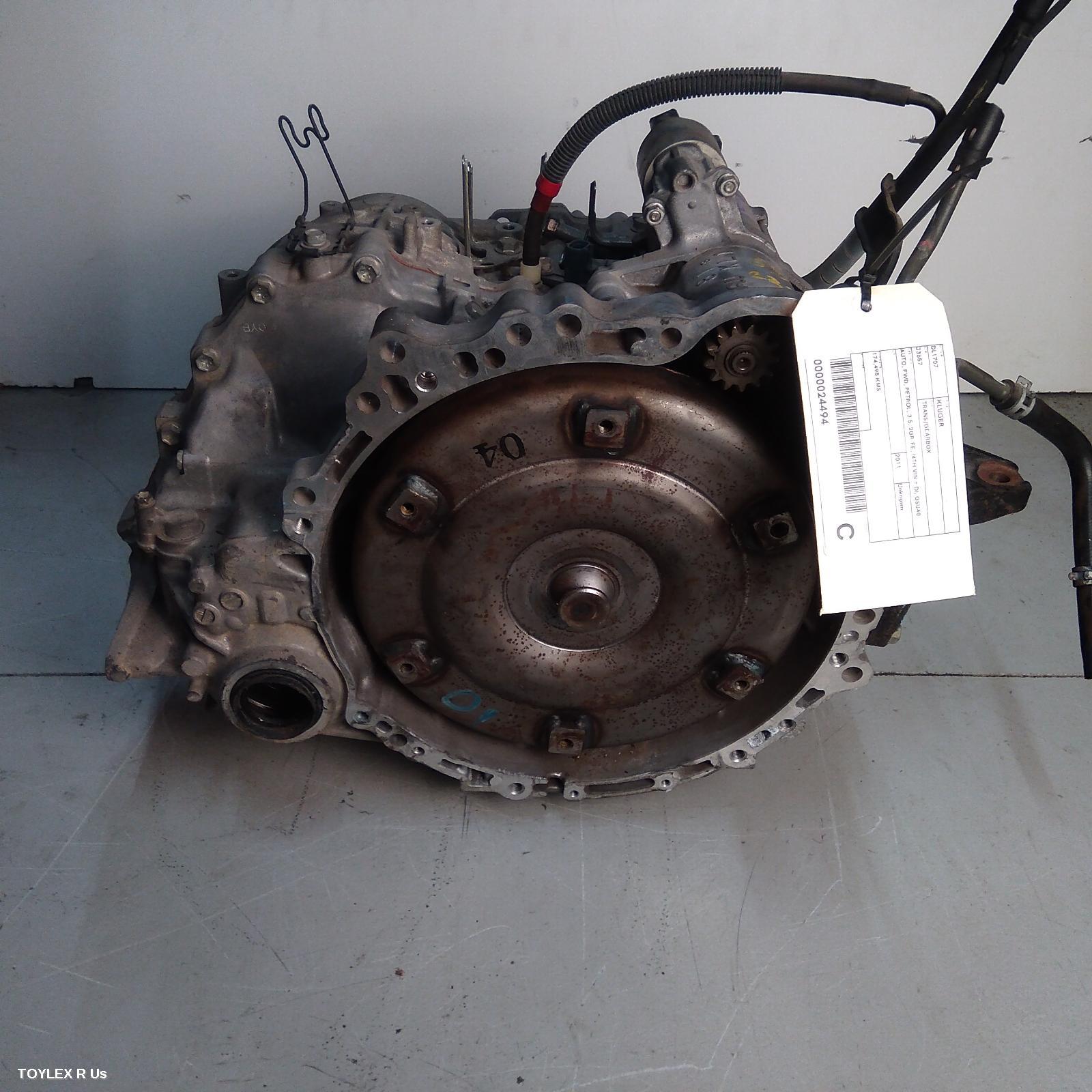 TOYOTA KLUGER 2011 Trans/Gearbox AUTO, FWD, PETROL, 3.5, 2GR-FE, (4TH VIN = D), GSU40-GSU45