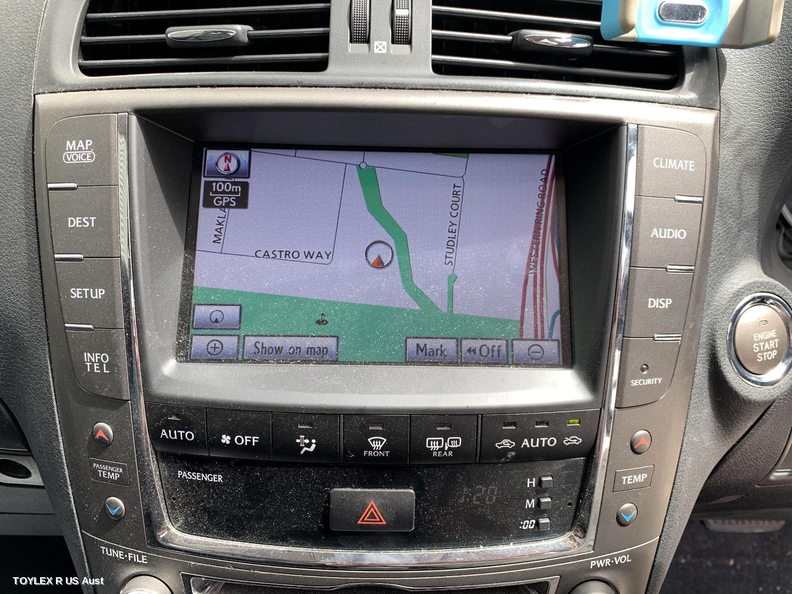 LEXUS IS250/IS250C 2012 Radio/Cd/Dvd/Sat/Tv DISPLAY/CONTROL UNIT, SAT NAV TYPE, GSE20R