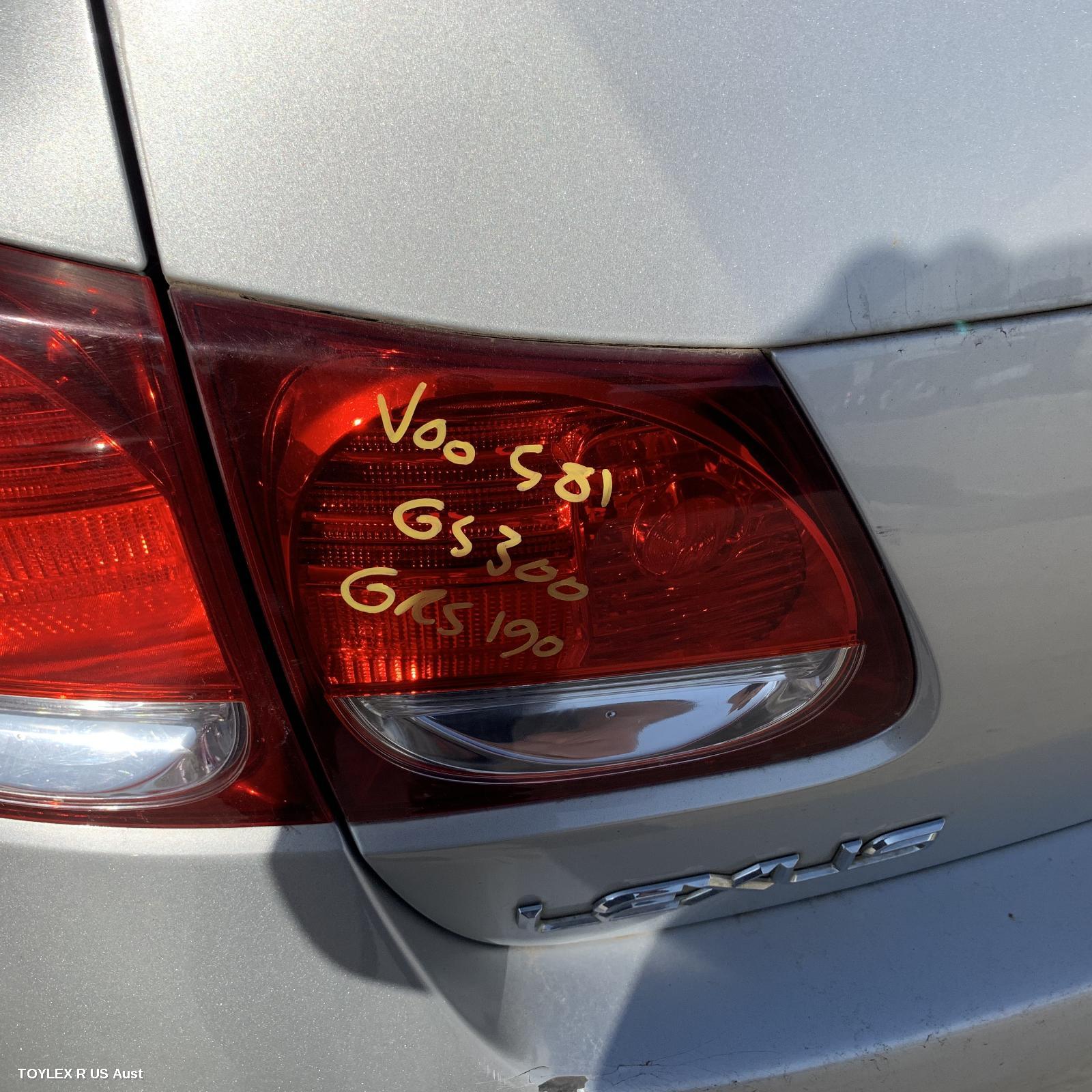LEXUS GS 2005 Rear Garnish GS300/GS430/GS460, BOOTLID LAMP (LH SIDE), 190 SERIES