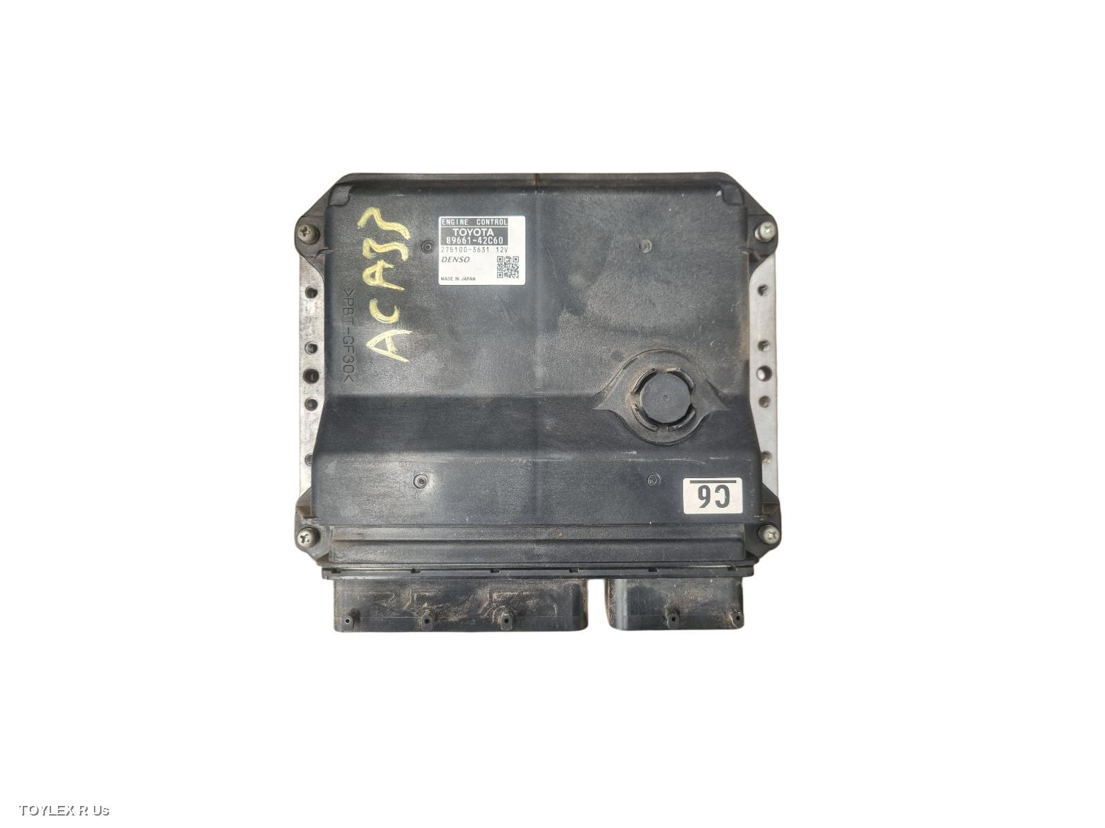 TOYOTA RAV4 2011 Ecu ENGINE ECU, 2.4, 2AZ-FE, AUTO T/M, P/N 89661-42C60, ECU ONLY, ACA33/ACA38