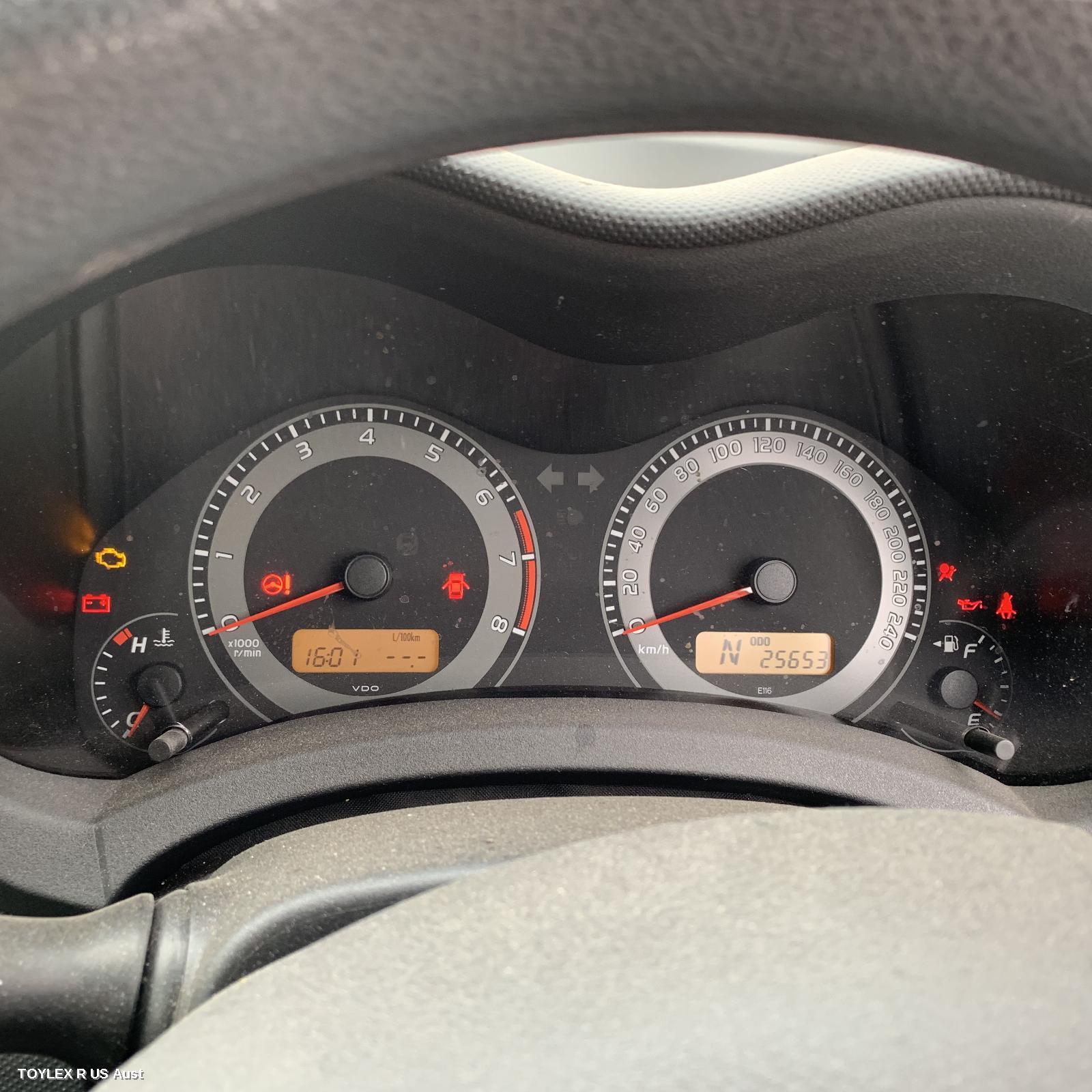TOYOTA COROLLA 2012 Instrument Cluster AUTO, ZRE152R, HATCH, STANDARD TYPE
