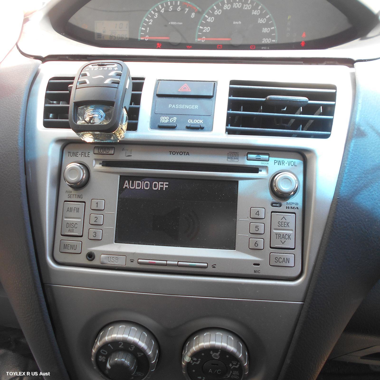 TOYOTA YARIS 2010 Radio/Cd/Dvd/Sat/Tv CD/MP3 PLAYER, NCP9#, SINGLE
