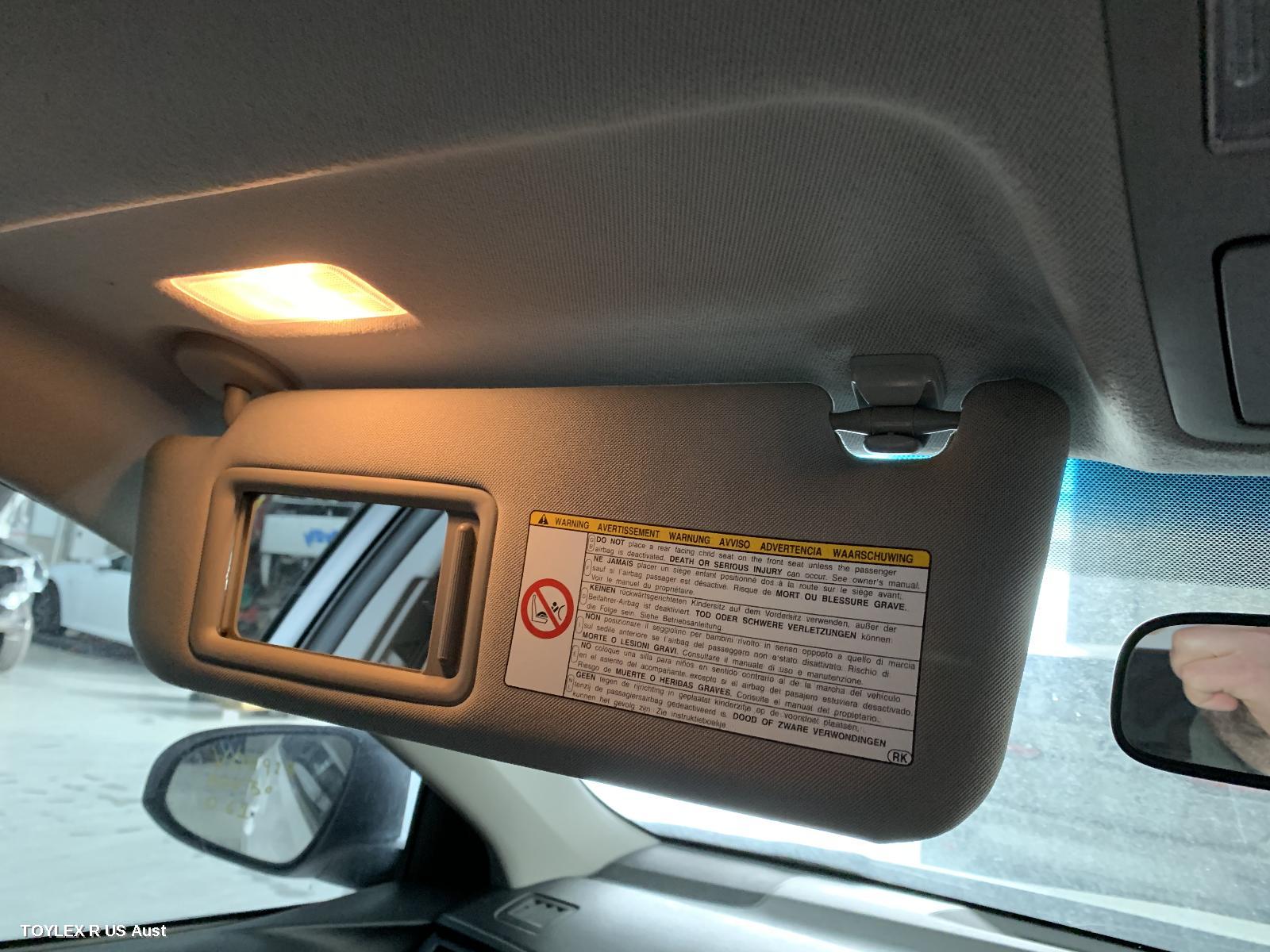 TOYOTA CAMRY 2016 Sunvisor ASV50/AVV50, LH SIDE, W/ LAMP TYPE