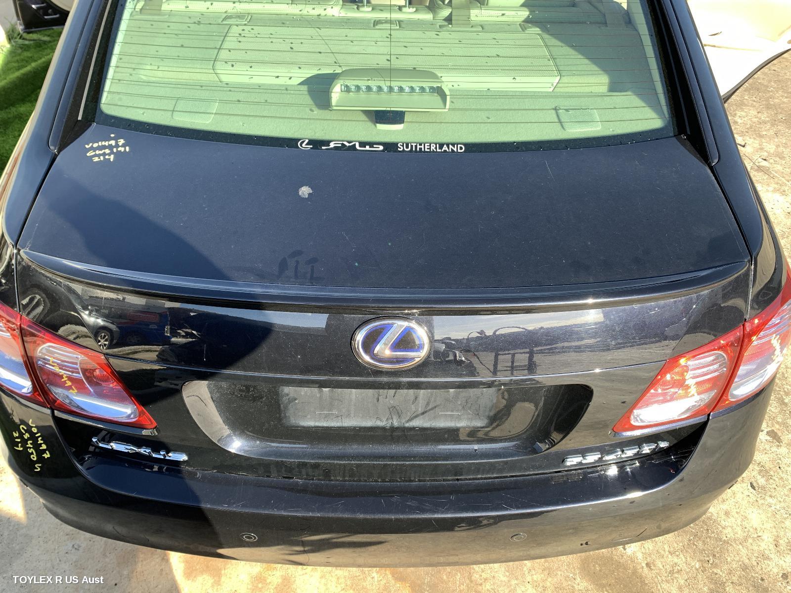 LEXUS GS 2010 Bootlid/Tailgate BOOTLID, 190 SERIES, SPOILERED TYPE, W/ CAMERA