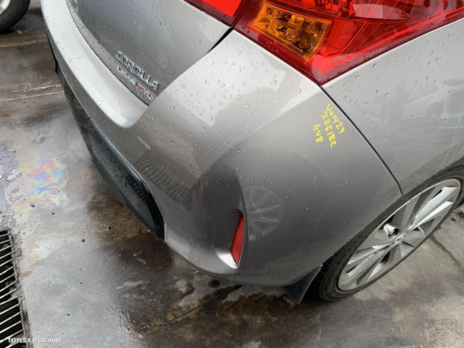 TOYOTA COROLLA 2014 Rear Bumper ZRE182R, HATCH, ASCENT/RZ, BLACK ON BLACKED OUT SECTION