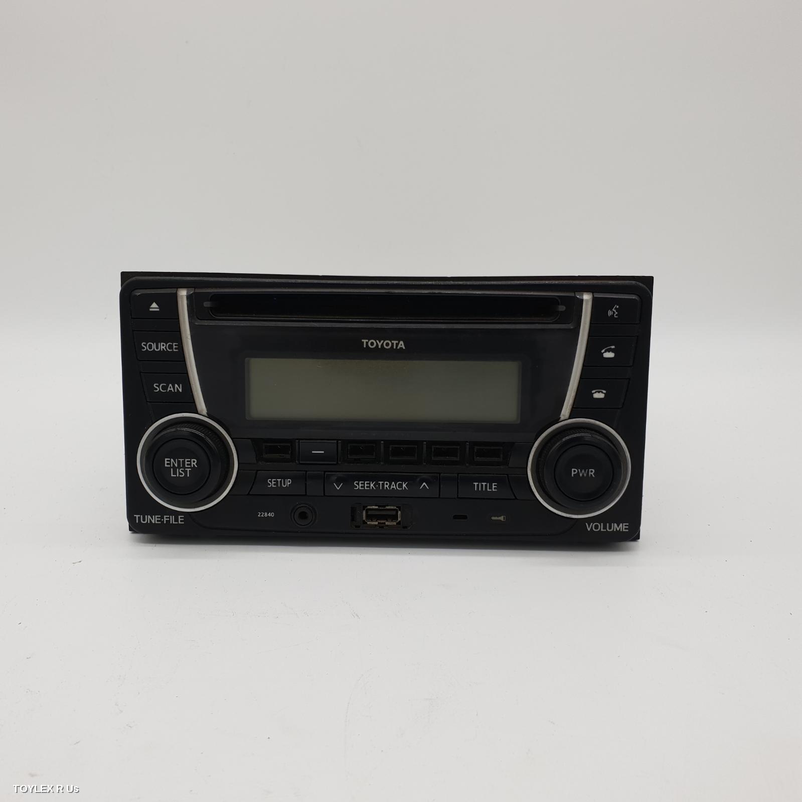 TOYOTA HIACE 2005 Radio/Cd/Dvd/Sat/Tv SINGLE DISC CD PLAYER (P/N ON FACE 22840), TRH/KDH