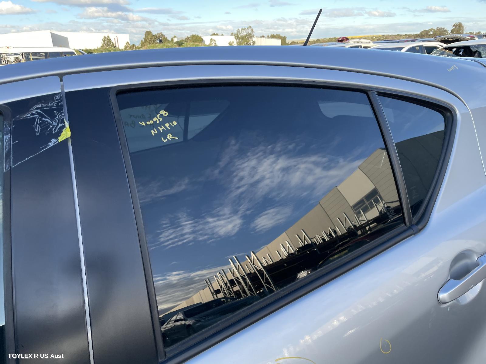TOYOTA PRIUS 2012 Left Rear Door Window NHP10R, PRIUS C