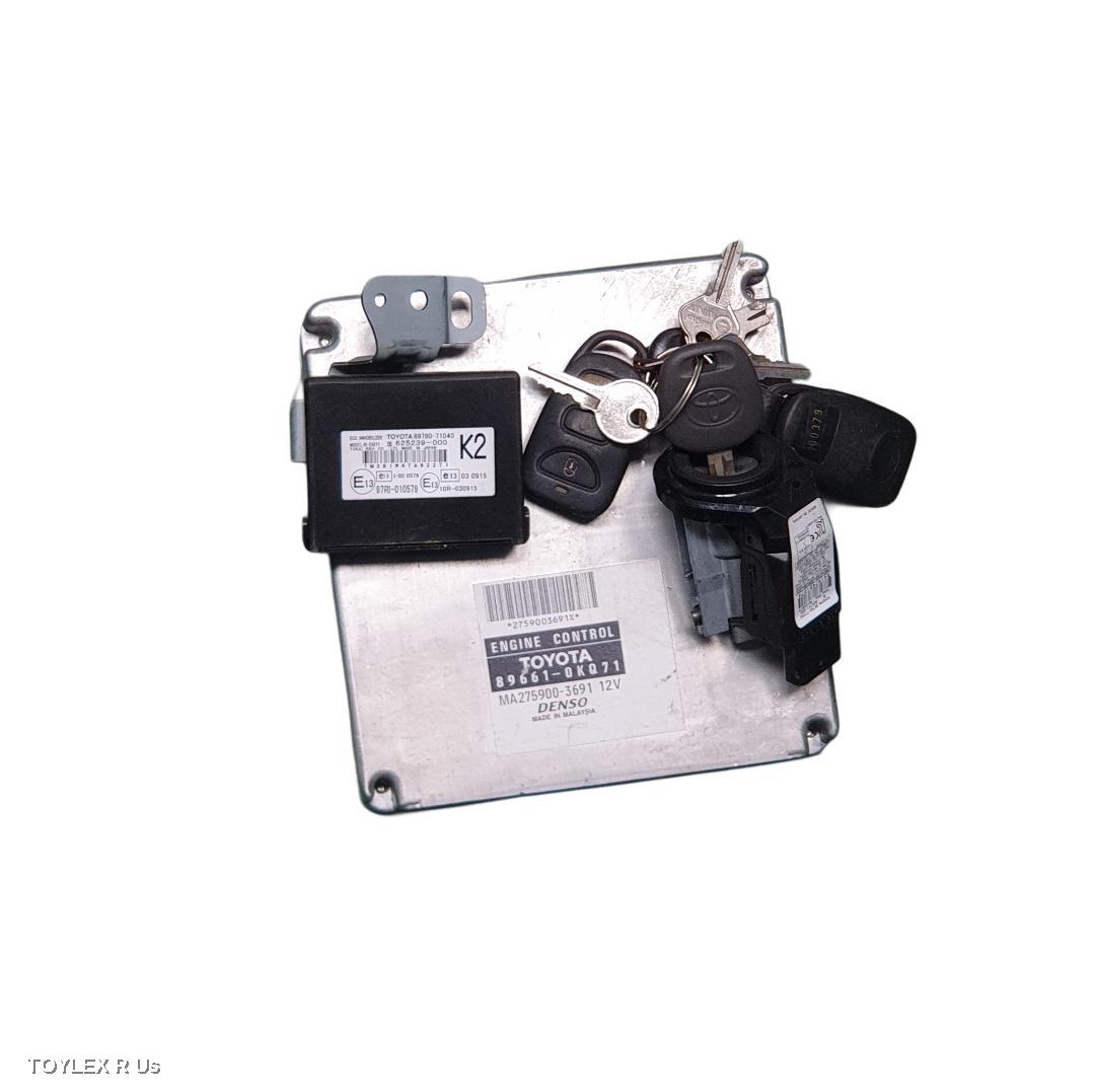 TOYOTA HILUX 2015 Ecu ENGINE ECU, 3.0, 1KD-FTV, DIESEL, MANUAL, 2WD, P/N 896610KQ71, SEC SET (ECU/IMM/READER/KEY)