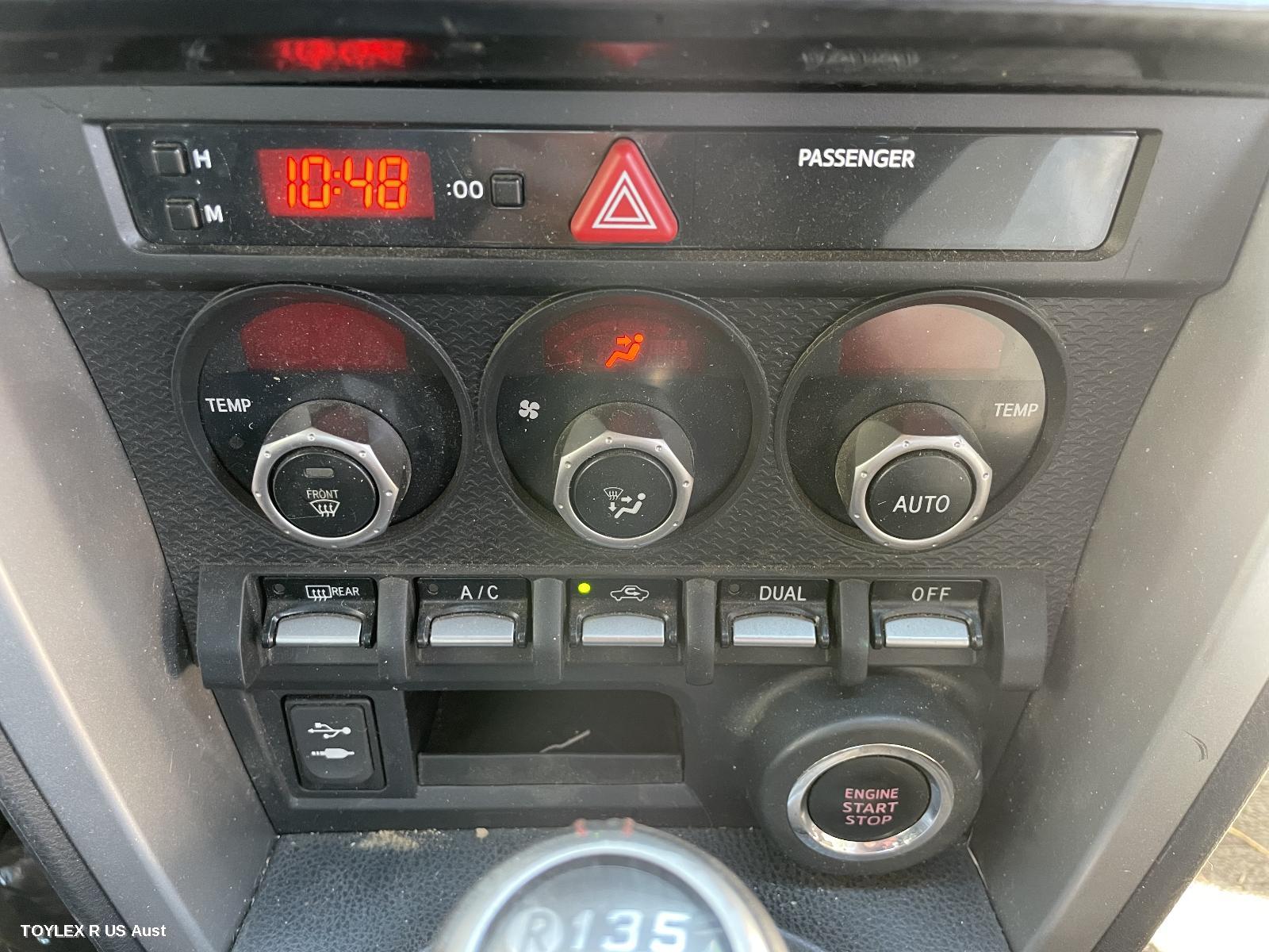 TOYOTA 86 2013 Heater/Ac Controls ZN6, DUAL ZONE CLIMATE CONTROL TYPE, GTS/BLACKLINE