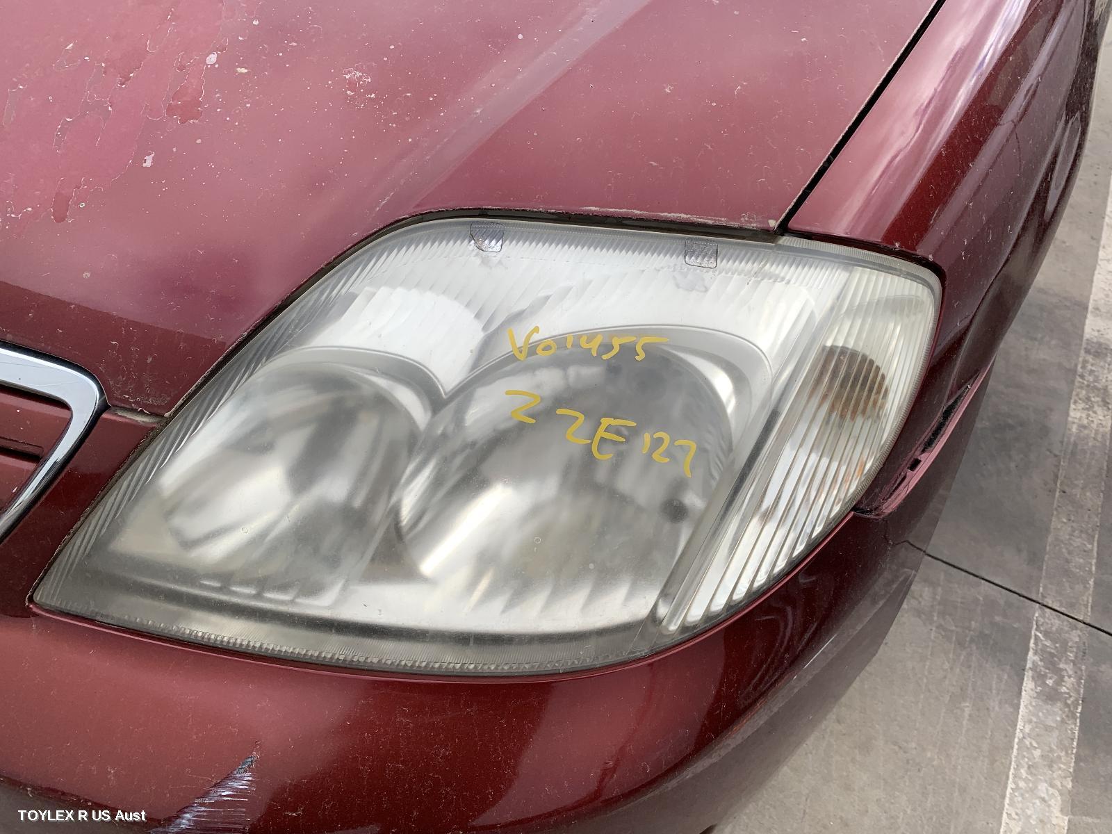 TOYOTA COROLLA 2004 Left Headlamp ZZE122 (JAPAN-VIN JTD), SEDAN/WAGON