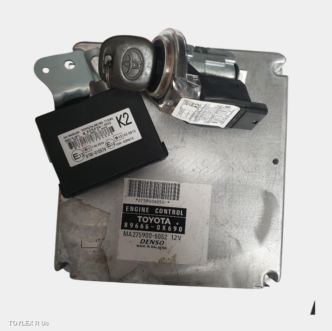 TOYOTA HILUX 2014 Ecu ENGINE ECU, 3.0, 1KD-FTV, DIESEL, AUTO (5SPD), 4WD, P/N 896660K690, SEC SET (ECU/IMM/READER/KEY)