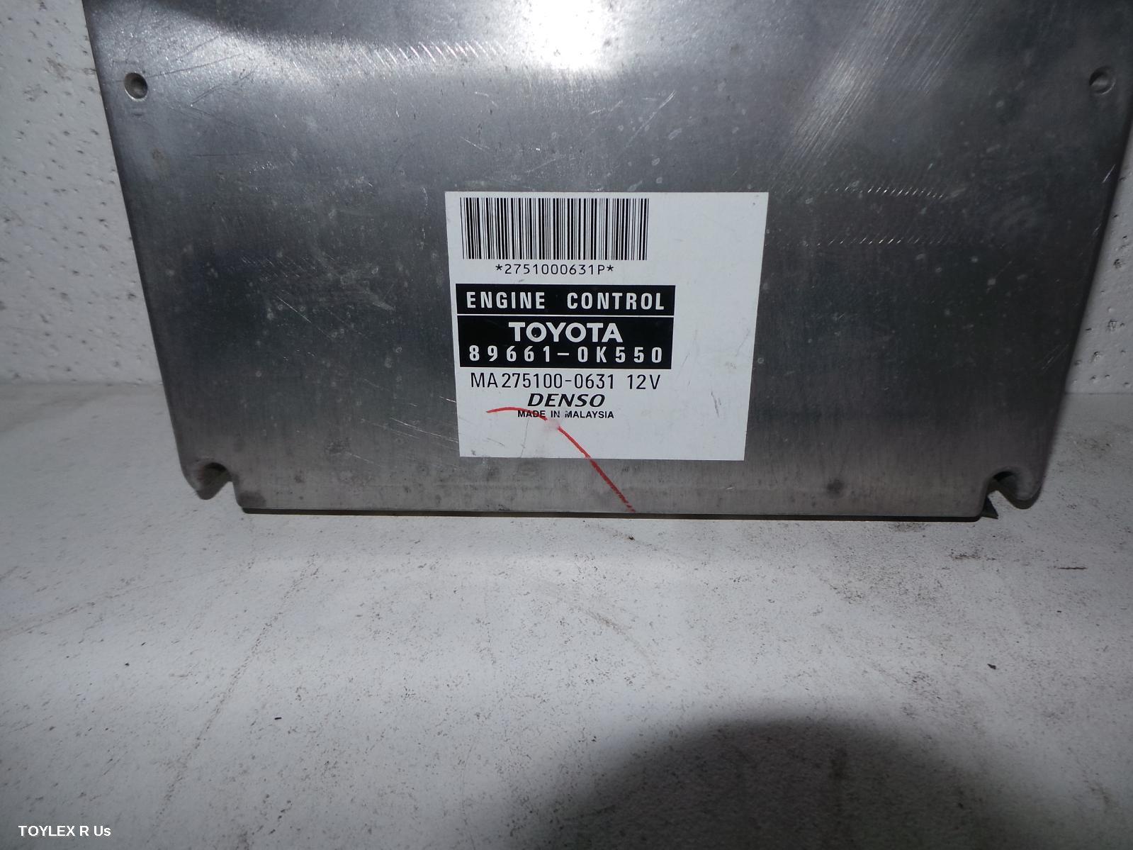 TOYOTA HILUX 2010 Ecu ENGINE ECU, 4.0, 1GR-FE, PETROL, MANUAL, 2WD, P/N 89661-0K550, ECU ONLY